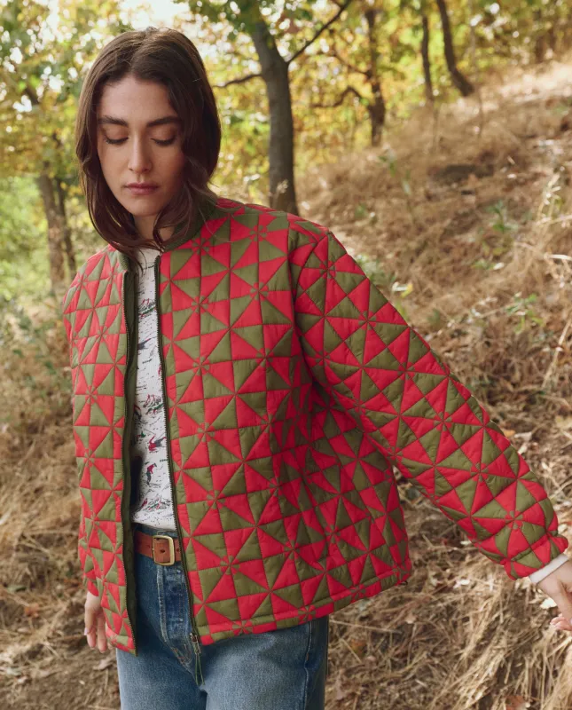 The Alps Puffer Jacket. -- Quilted Vintage Army sold by THE GREAT.