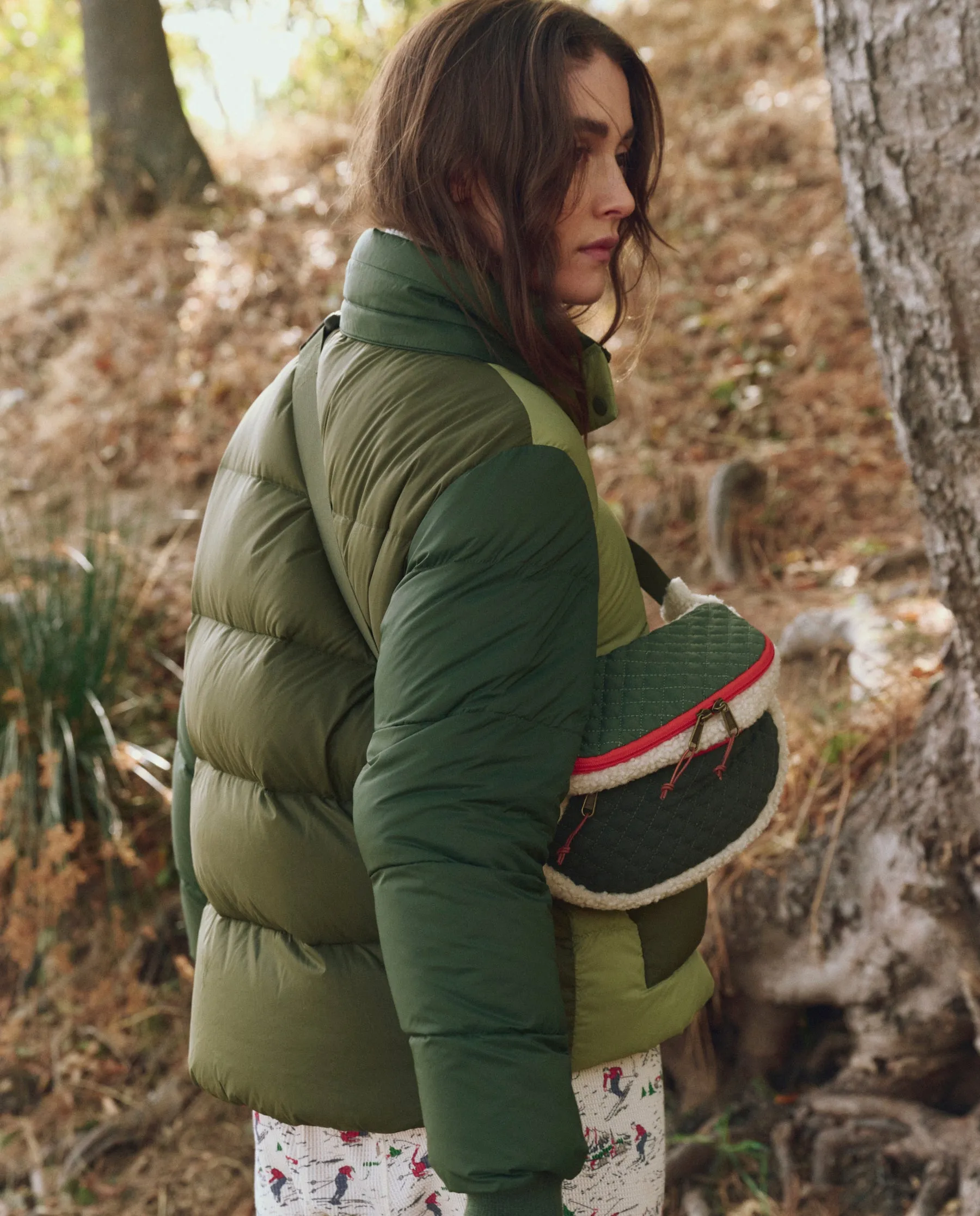 The Plush Colorblock Hip-Pack. -- Cream & Army sold by THE GREAT. product image thumbnail 2