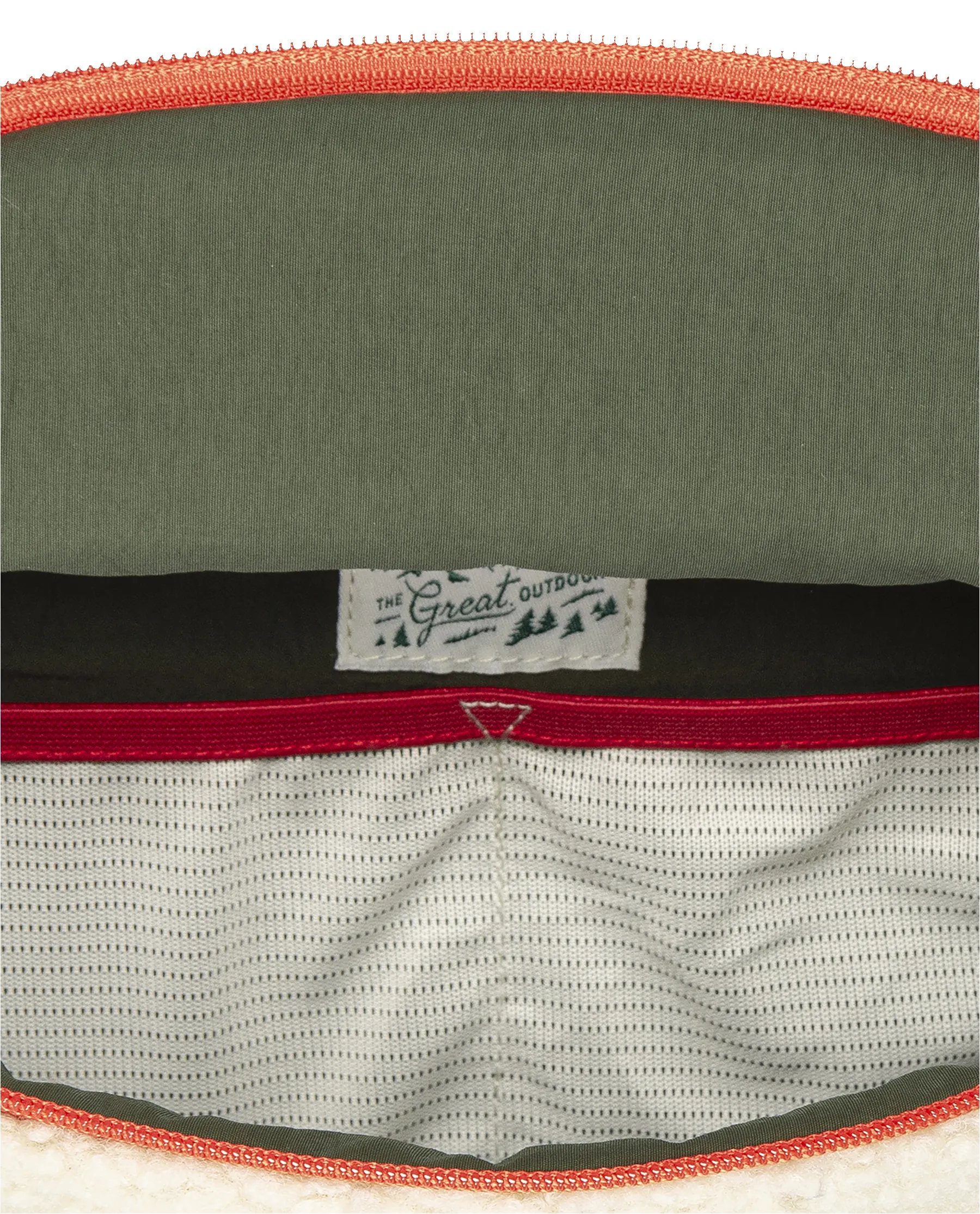 The Plush Colorblock Hip-Pack. -- Cream & Army sold by THE GREAT. product image thumbnail 4