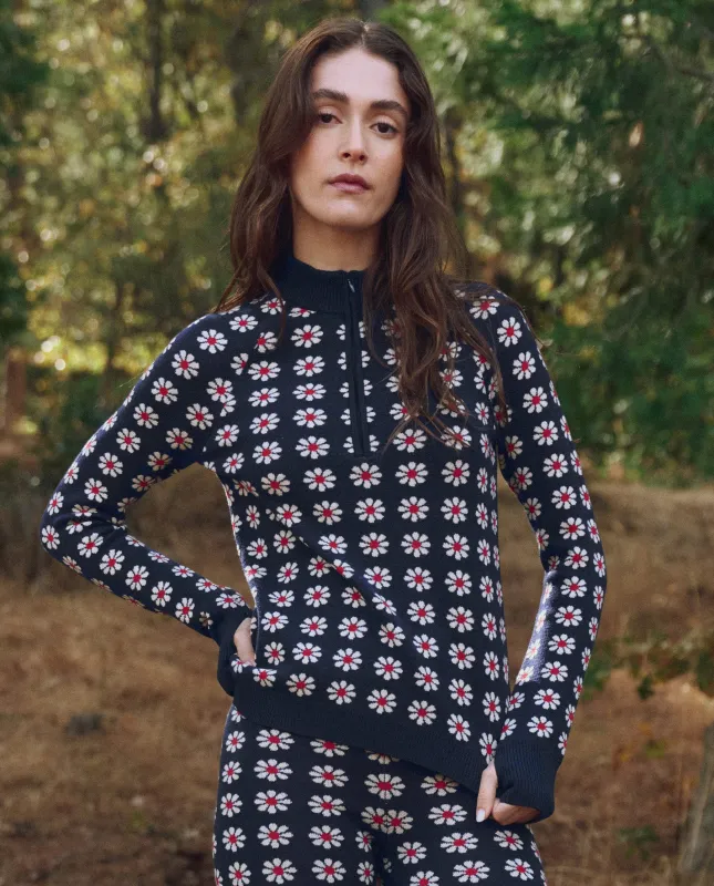 The Merino Quarter Zip. -- Frosted Daisy sold by THE GREAT.