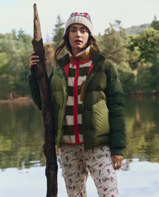 The Polar Puffer. -- Army Colorblock sold by THE GREAT.