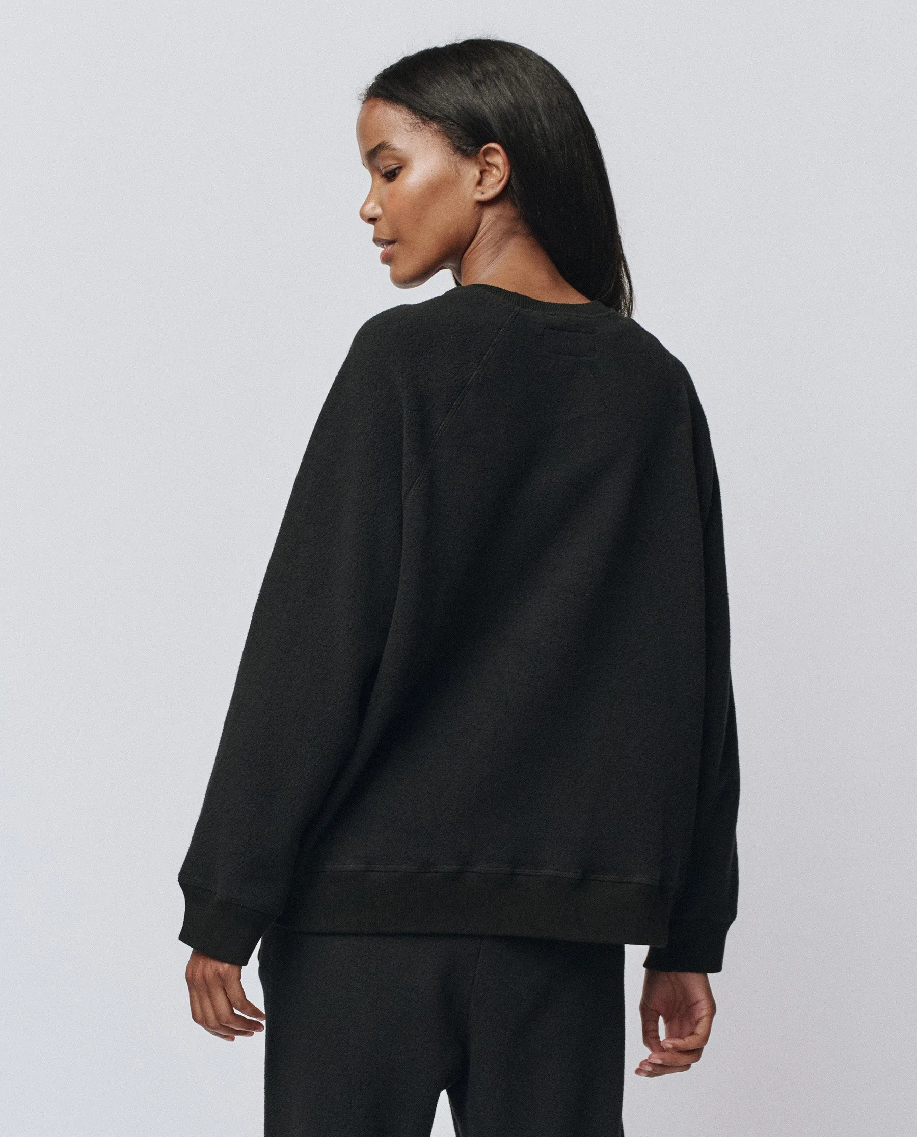 The Plush Slouch Sweatshirt. -- Almost Black sold by THE GREAT. product image thumbnail 2