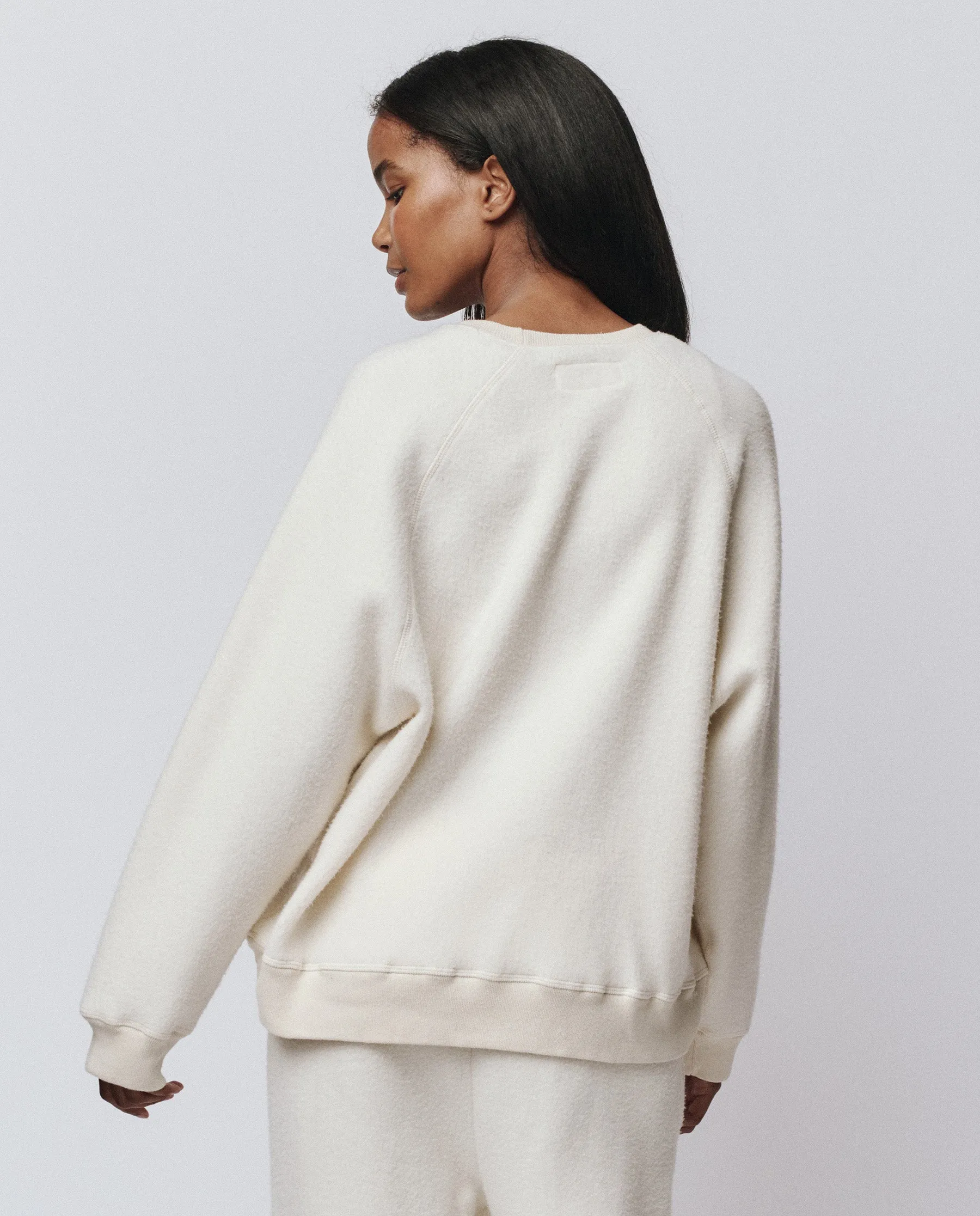 The Plush Slouch Sweatshirt. -- Washed White sold by THE GREAT. product image thumbnail 2