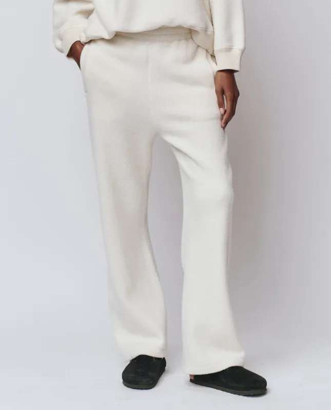 The Plush Victory Sweatpant. -- Washed White sold by THE GREAT.