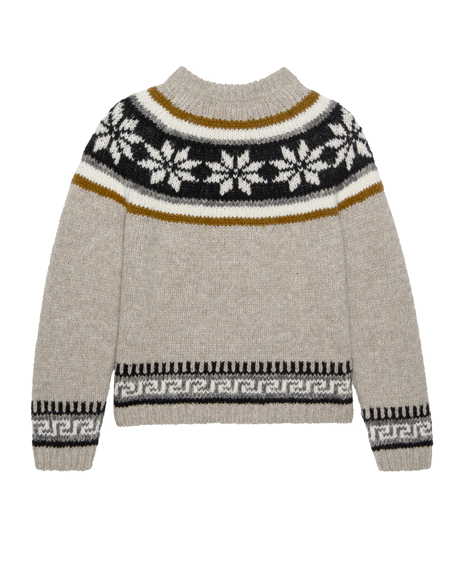 The Snowflake Fairisle Pullover. -- Oat sold by THE GREAT. product image thumbnail 5