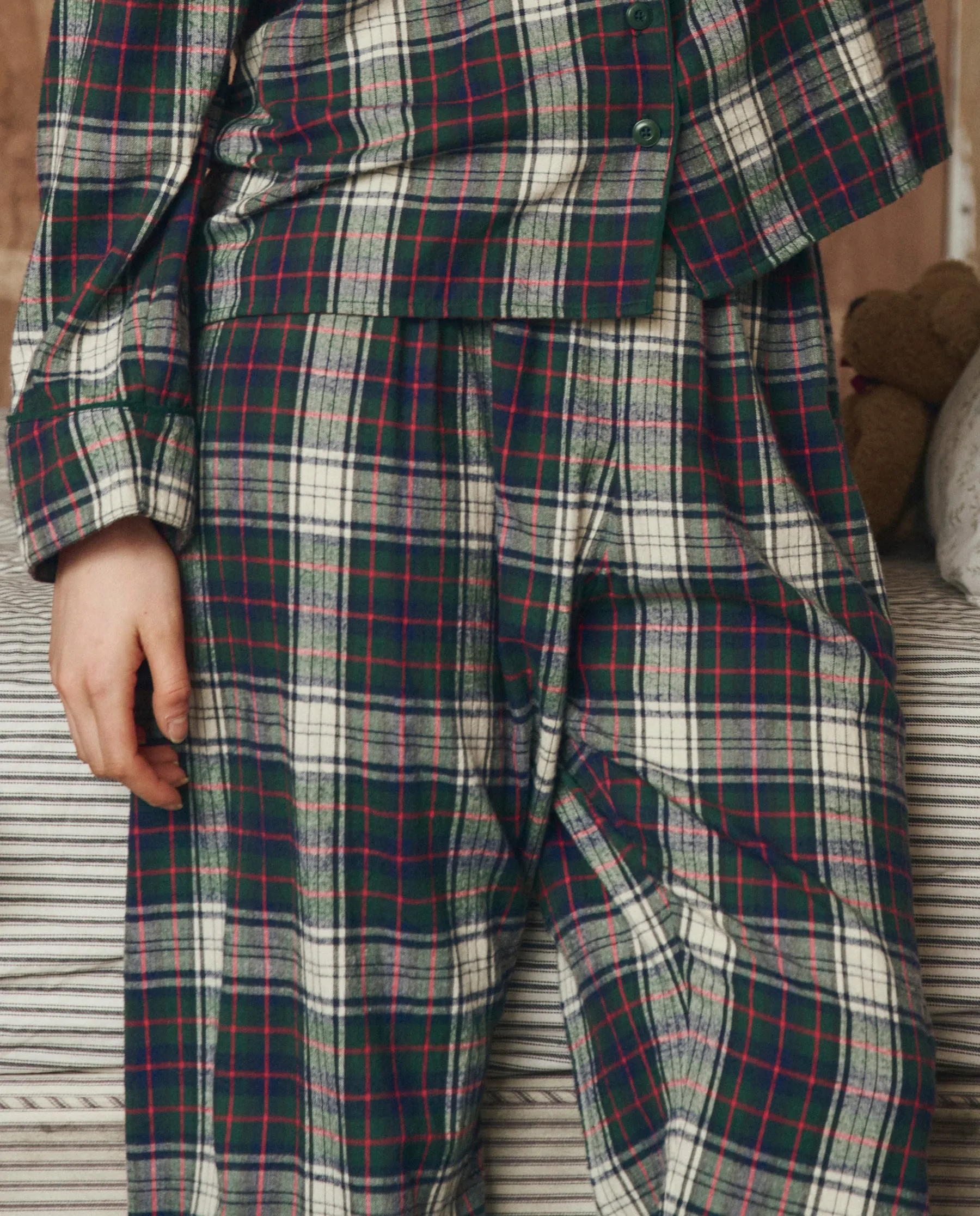 The Flannel Easy Sleep Pant. -- Pine Lodge Plaid sold by THE GREAT. product image thumbnail 4