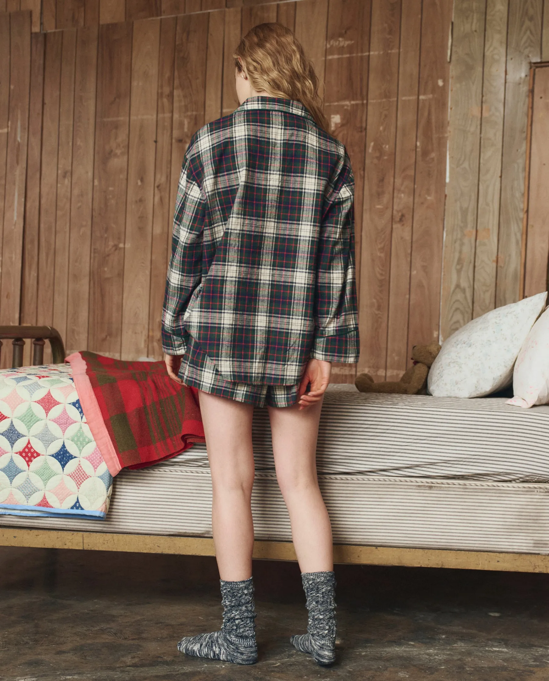 The Flannel Pajama Top. -- Pine Lodge Plaid sold by THE GREAT. product image thumbnail 4