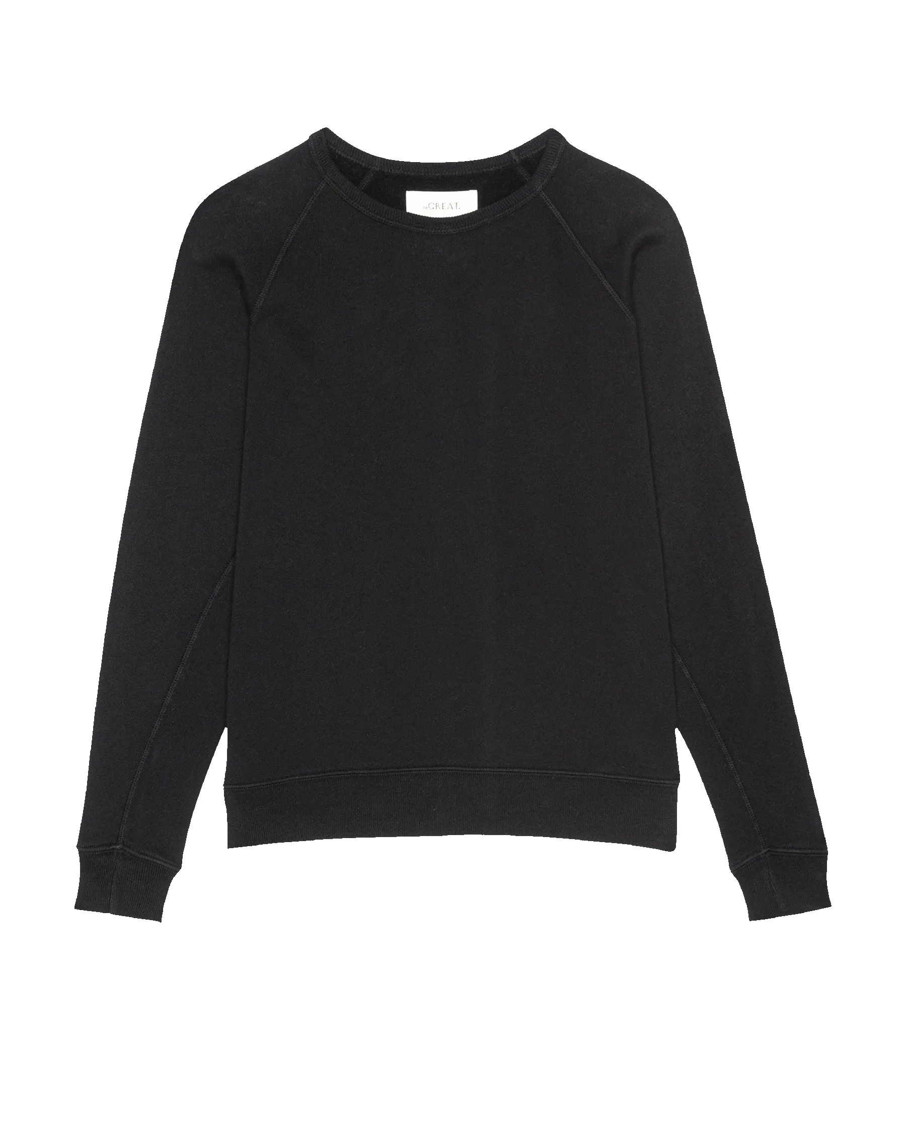 The Fleece Rookie Sweatshirt. Solid -- Almost Black sold by THE GREAT. product image thumbnail 5