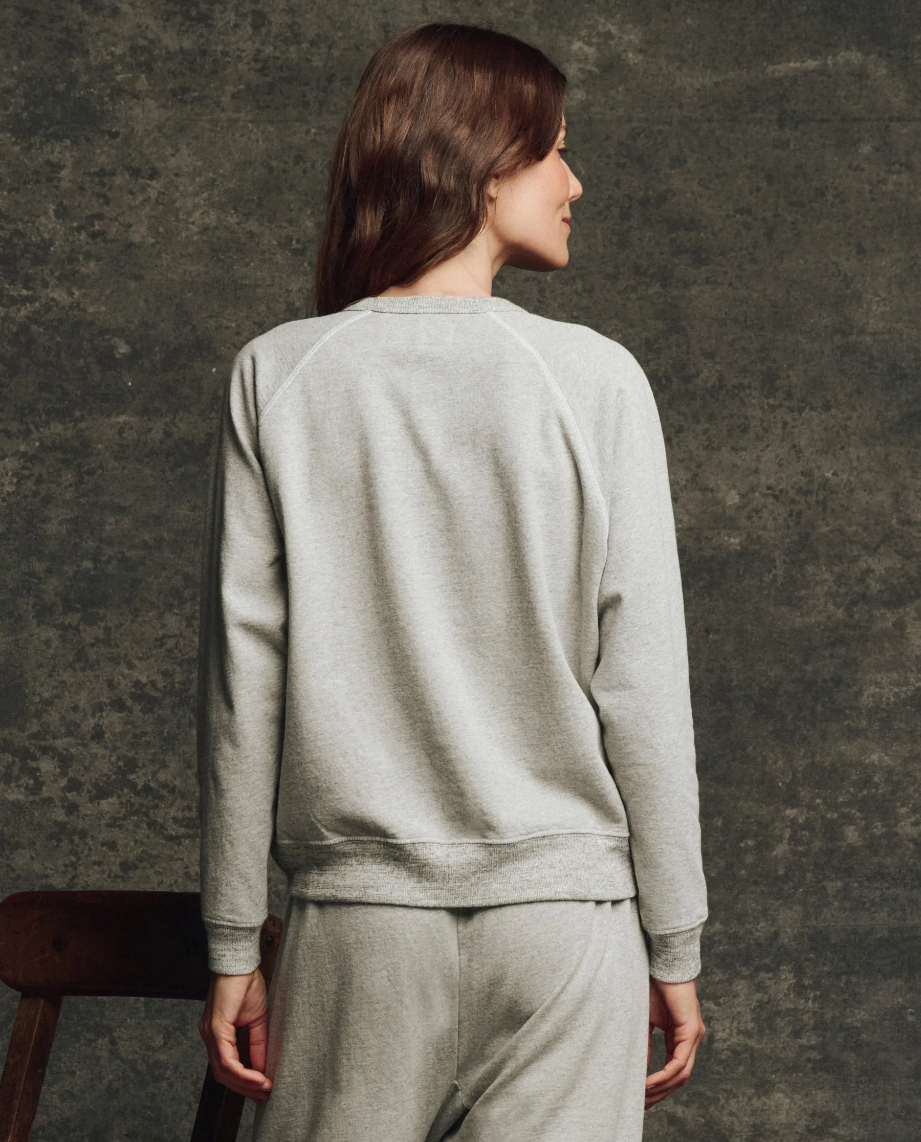The Fleece Rookie Sweatshirt. Solid -- Heather Grey sold by THE GREAT. product image thumbnail 2