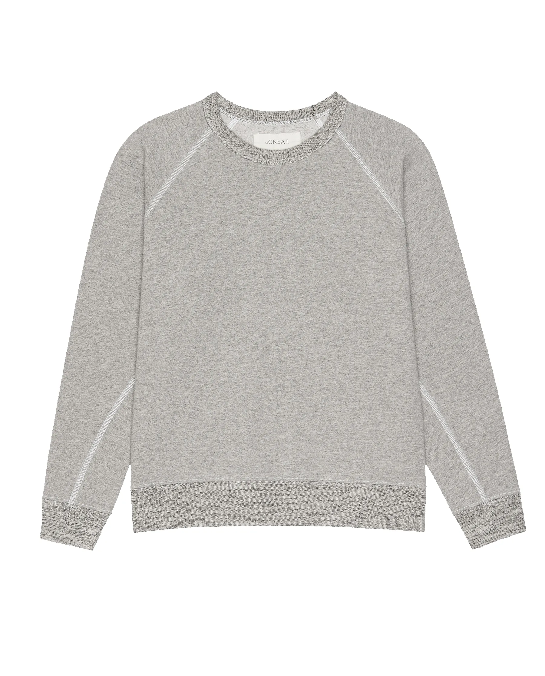 The Fleece Rookie Sweatshirt. Solid -- Heather Grey sold by THE GREAT. product image thumbnail 5