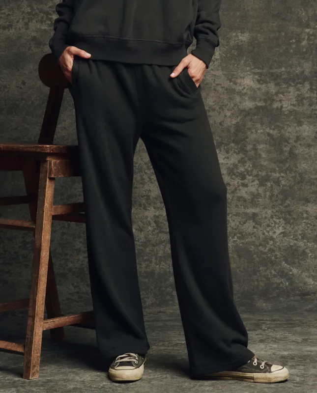 The Fleece Victory Sweatpant. Solid -- Almost Black sold by THE GREAT.