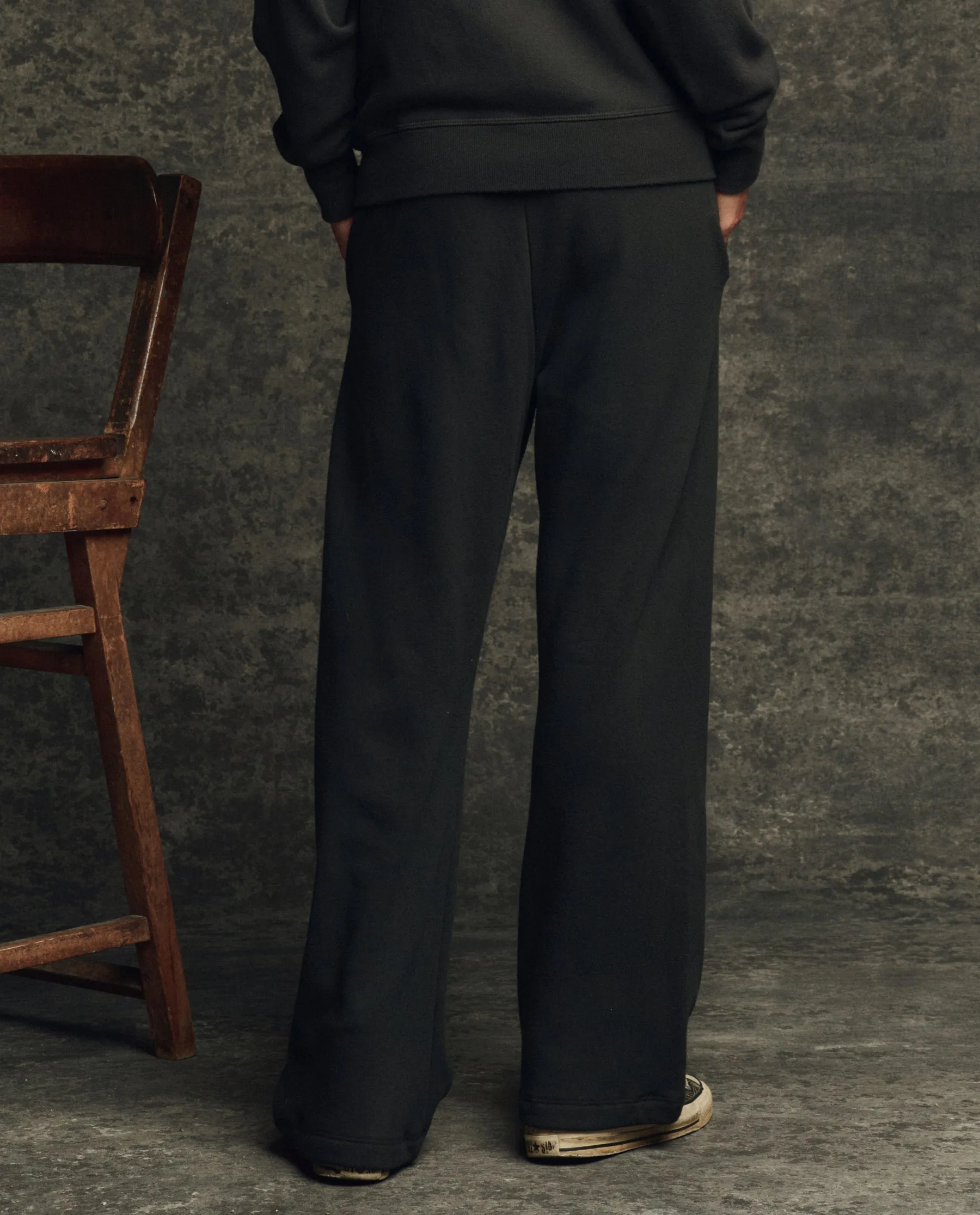 The Fleece Victory Sweatpant. Solid -- Almost Black sold by THE GREAT. product image thumbnail 2