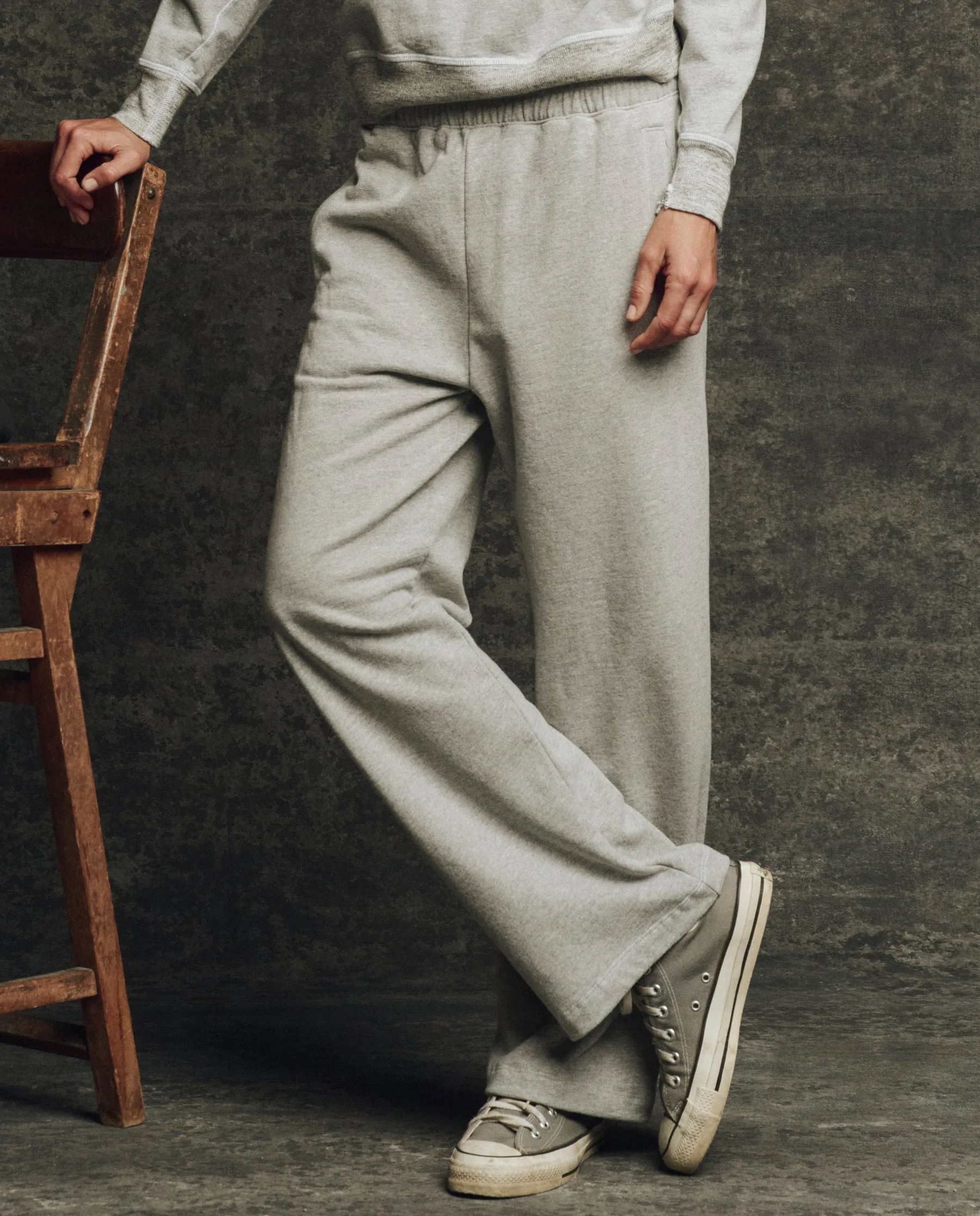 The Fleece Victory Sweatpant. Solid -- Heather Grey sold by THE GREAT. product image thumbnail 3