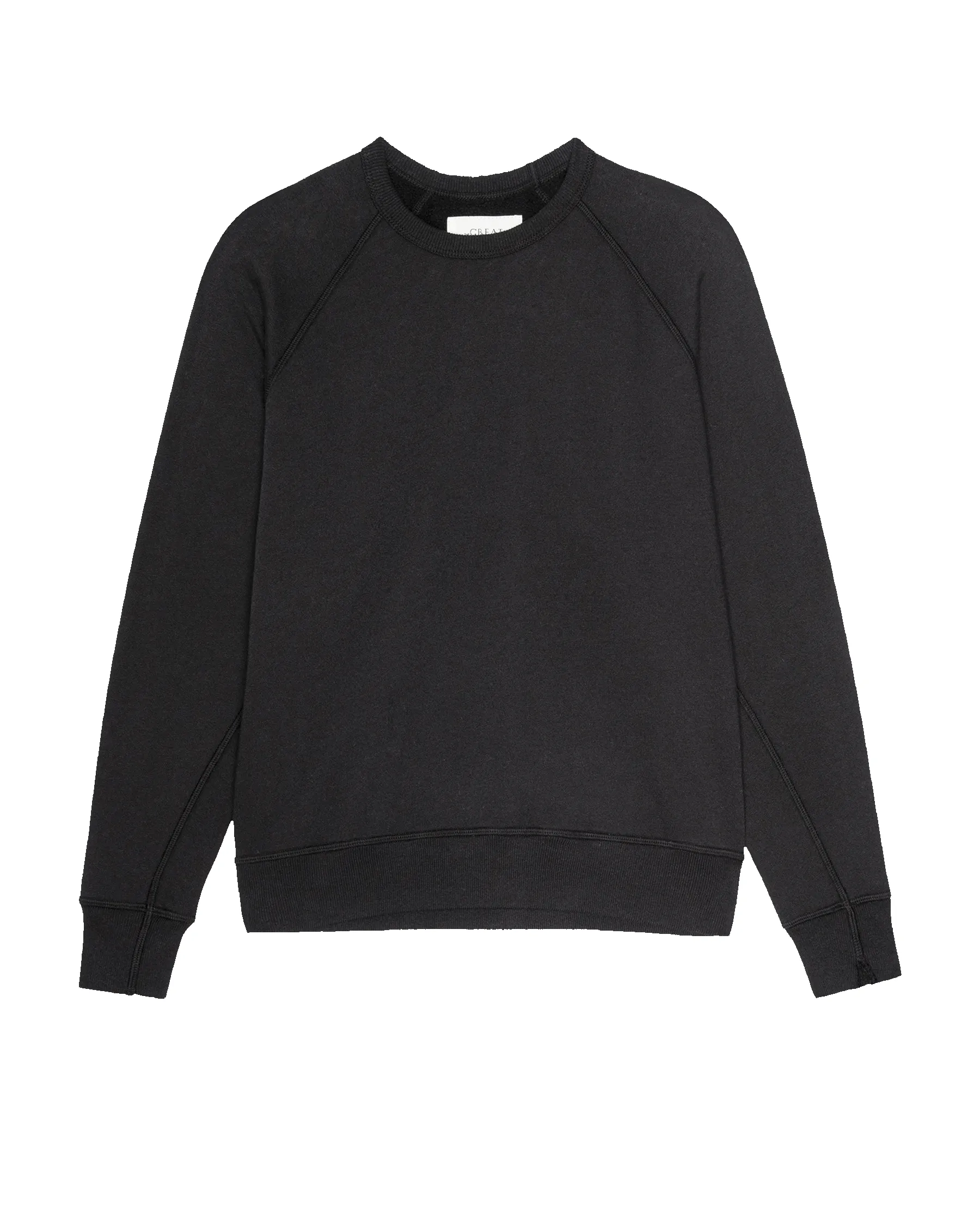 The Fleece College Sweatshirt. Solid -- Almost Black sold by THE GREAT. product image thumbnail 5