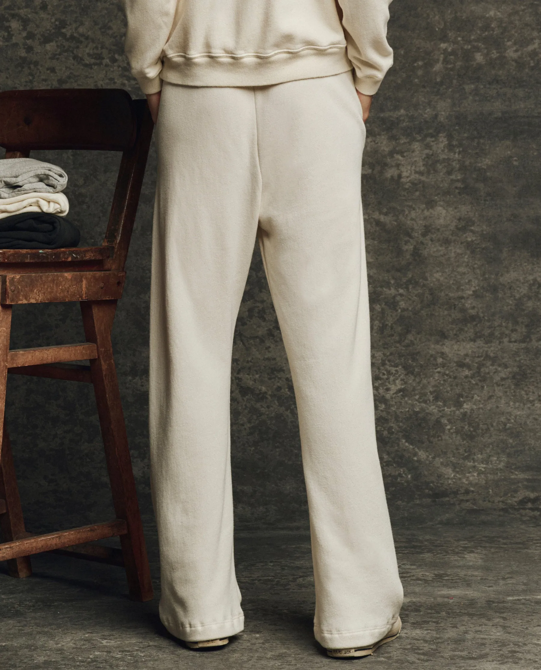 The Fleece Victory Sweatpant. Solid -- Washed White sold by THE GREAT. product image thumbnail 2