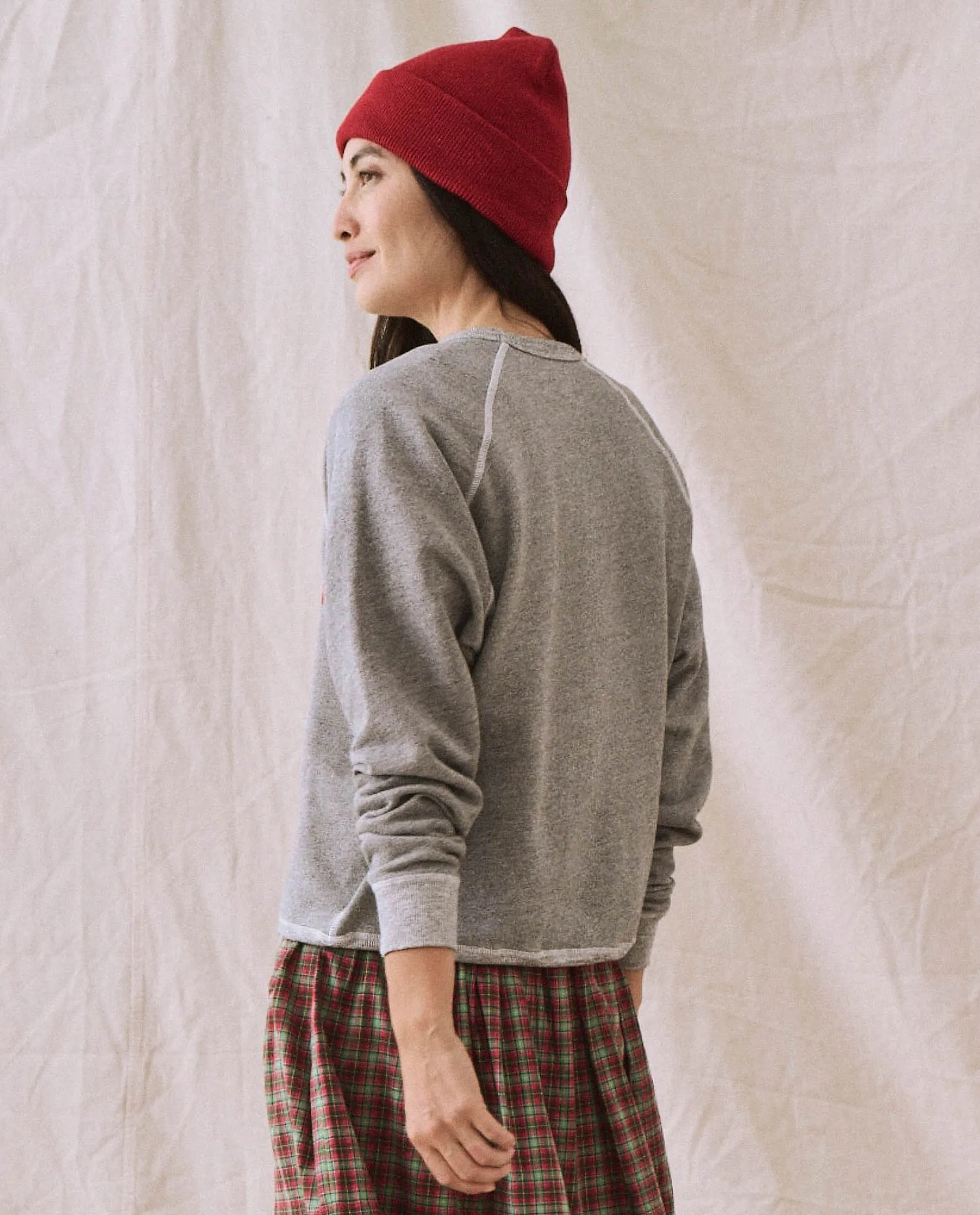 The College Sweatshirt. Graphic -- Varsity Grey with Christmas Graphic sold by THE GREAT. product image thumbnail 5