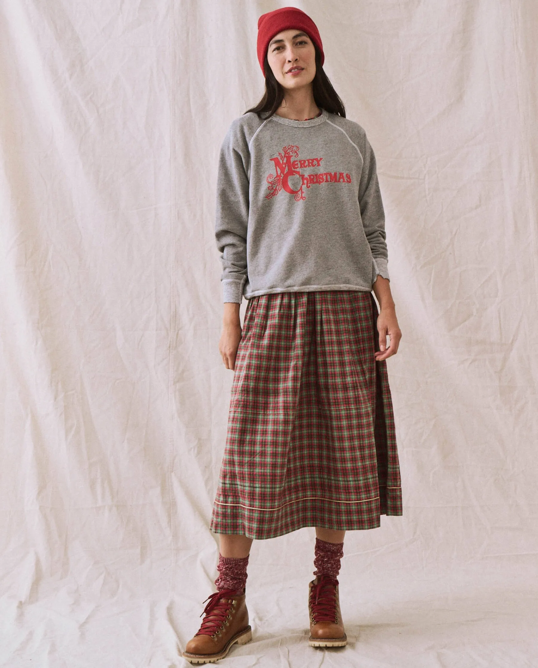 The College Sweatshirt. Graphic -- Varsity Grey with Christmas Graphic sold by THE GREAT. product image thumbnail 2