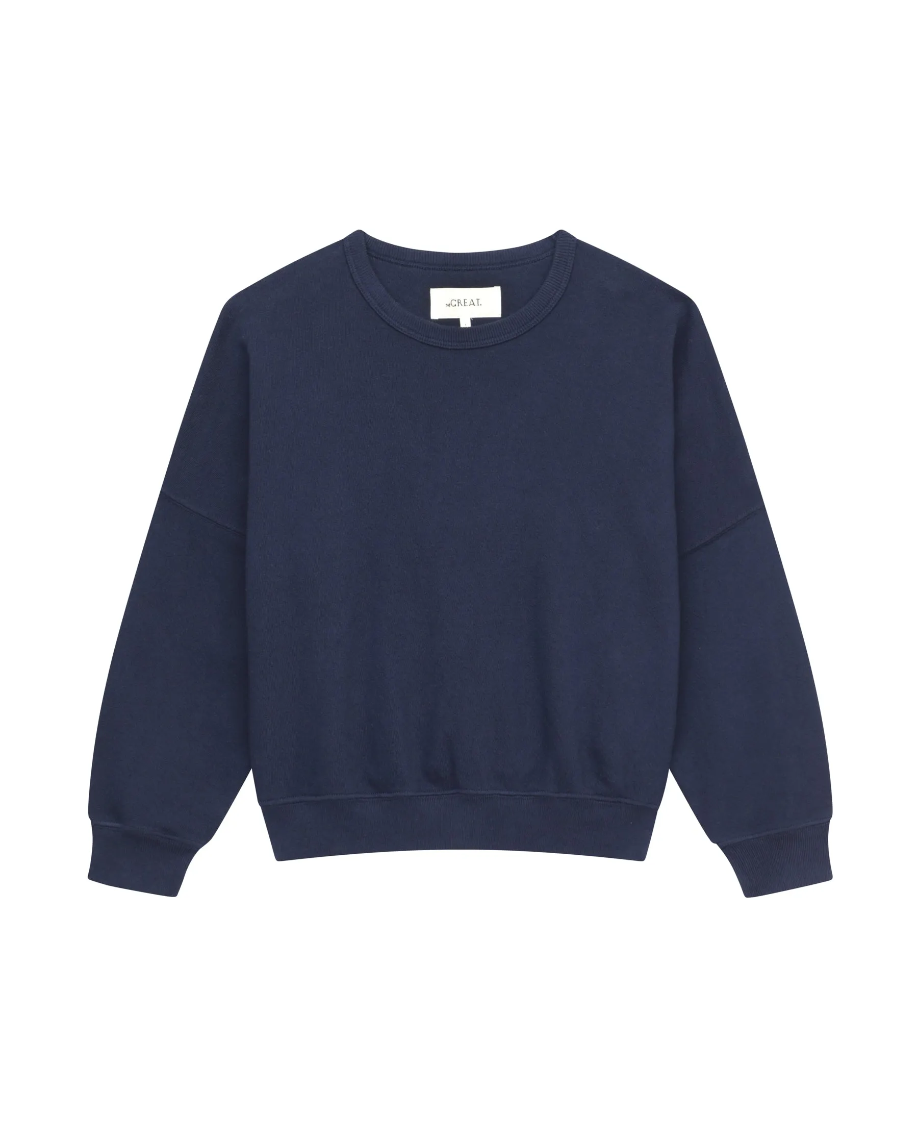 The Teammate Sweatshirt. Solid -- True Navy sold by THE GREAT. product image thumbnail 5