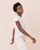 The Slim Tee. Solid -- Washed White sold by THE GREAT.