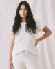 The Slim Tee. Solid -- Washed White sold by THE GREAT.