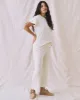 The Slim Tee. Solid -- Washed White sold by THE GREAT.