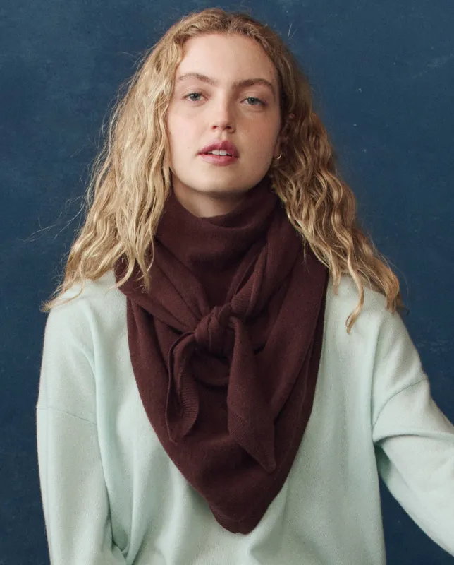 The Cashmere Kerchief Scarf. -- Chocolate sold by THE GREAT.