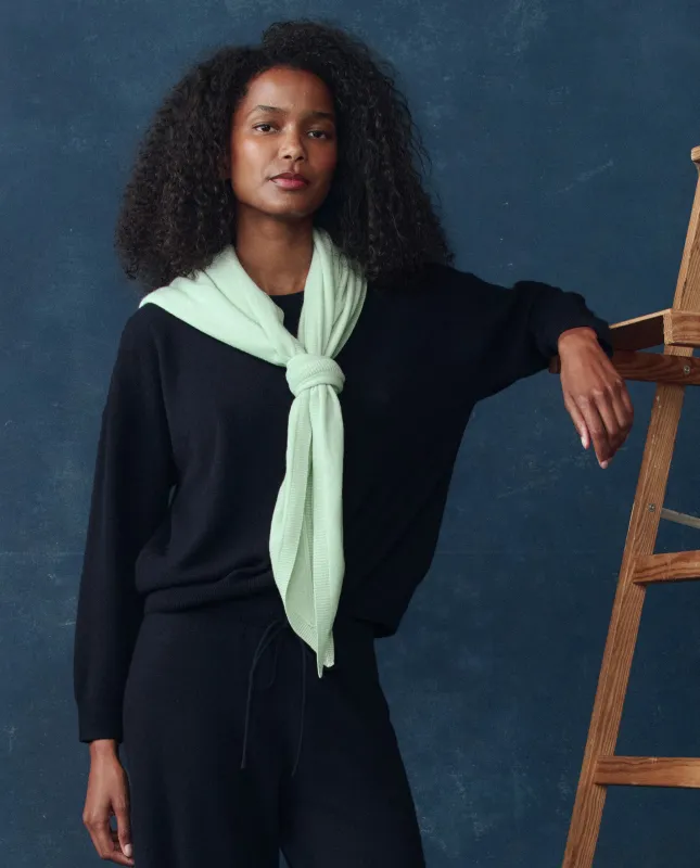 The Cashmere Kerchief Scarf. -- Mint sold by THE GREAT.