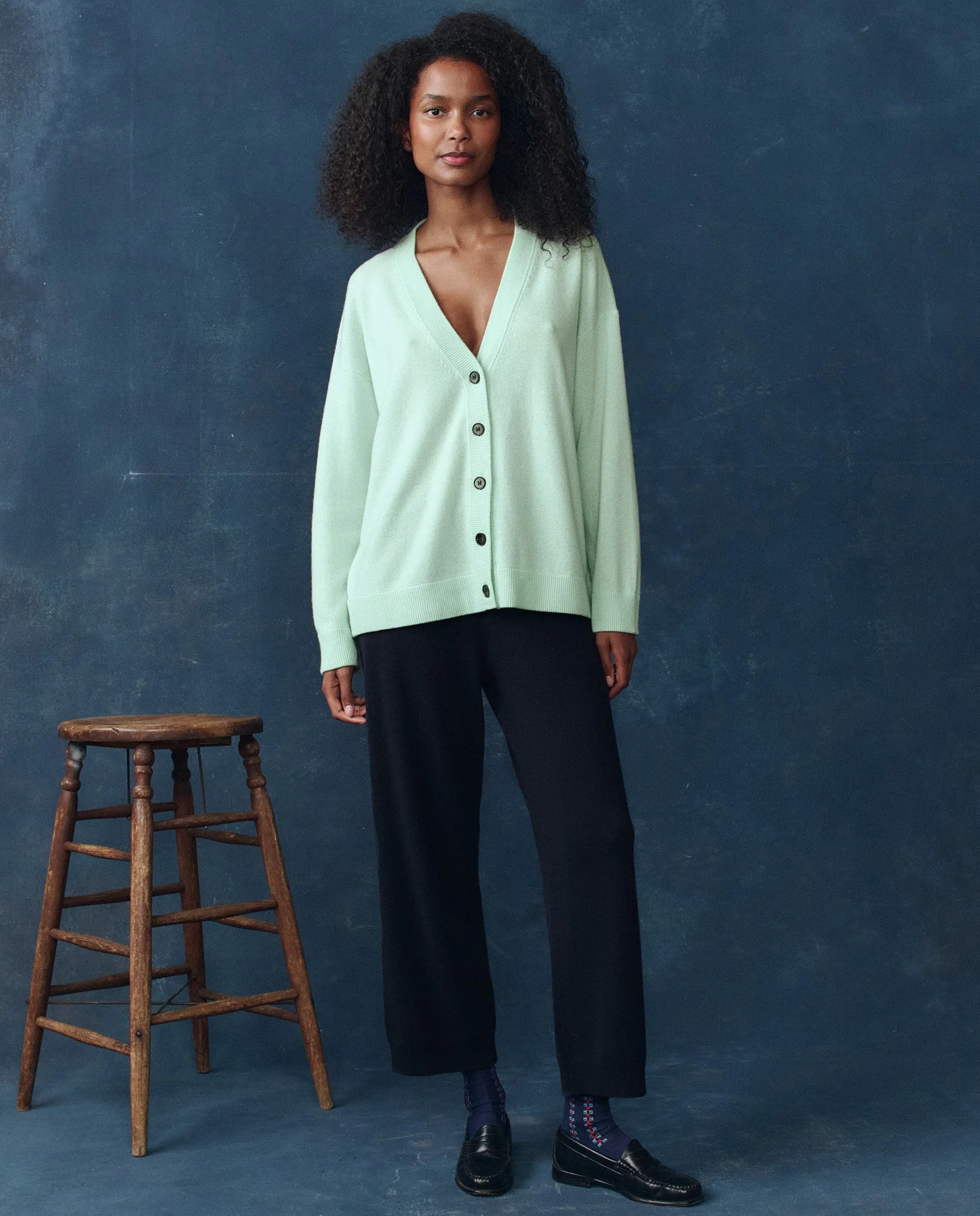 The Cashmere Slouch Cardigan. -- Mint sold by THE GREAT. product image thumbnail 4
