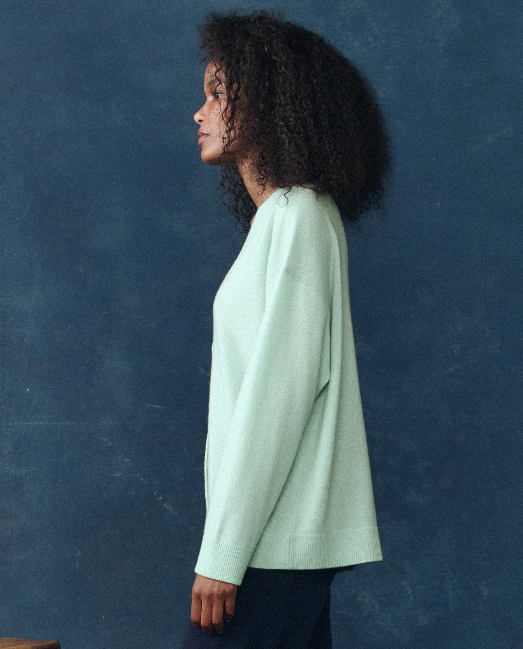 The Cashmere Slouch Cardigan. -- Mint sold by THE GREAT. product image thumbnail 3