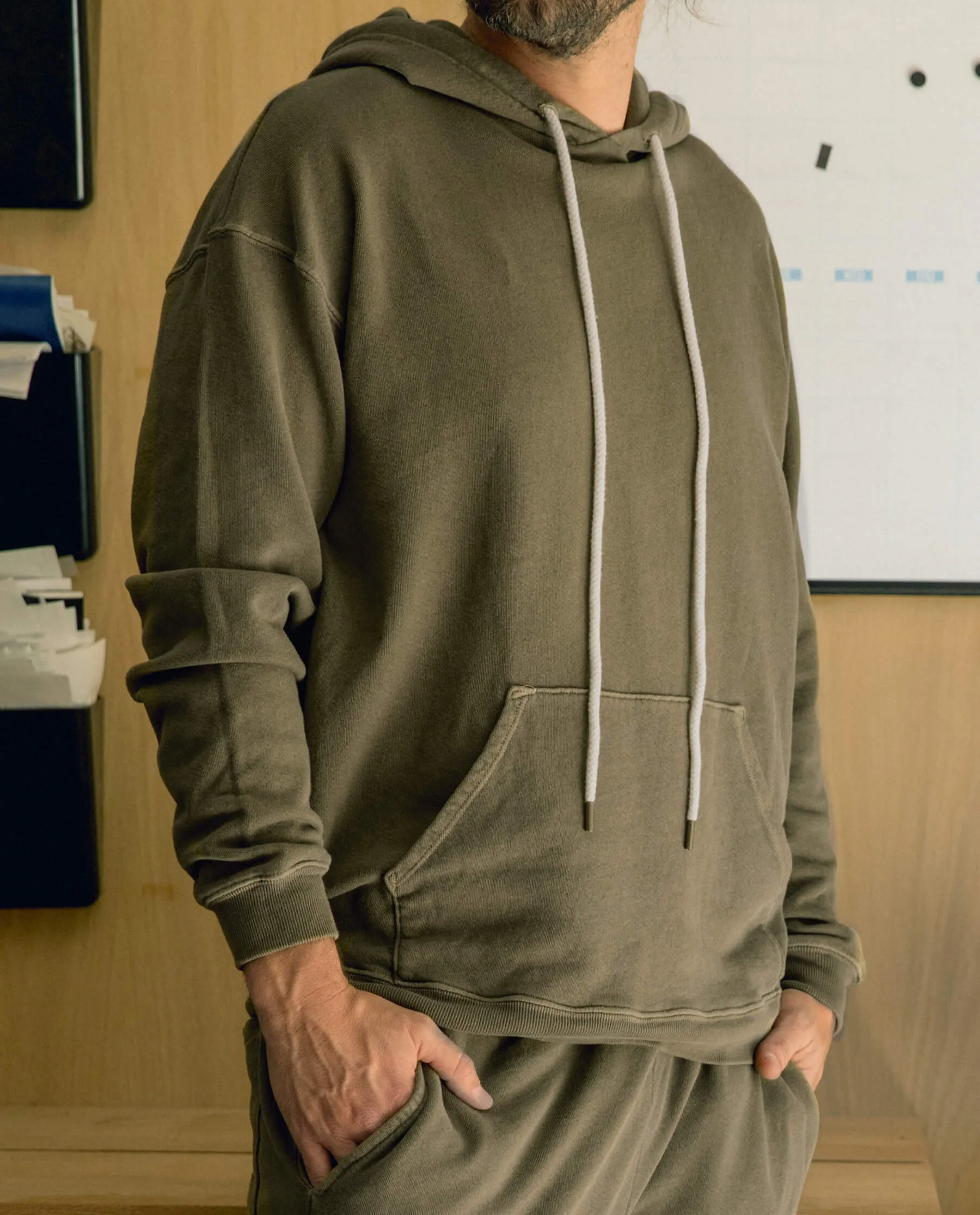 The Men's Gym Drawstring Hoodie. -- Dark Army sold by THE GREAT. product image thumbnail 3