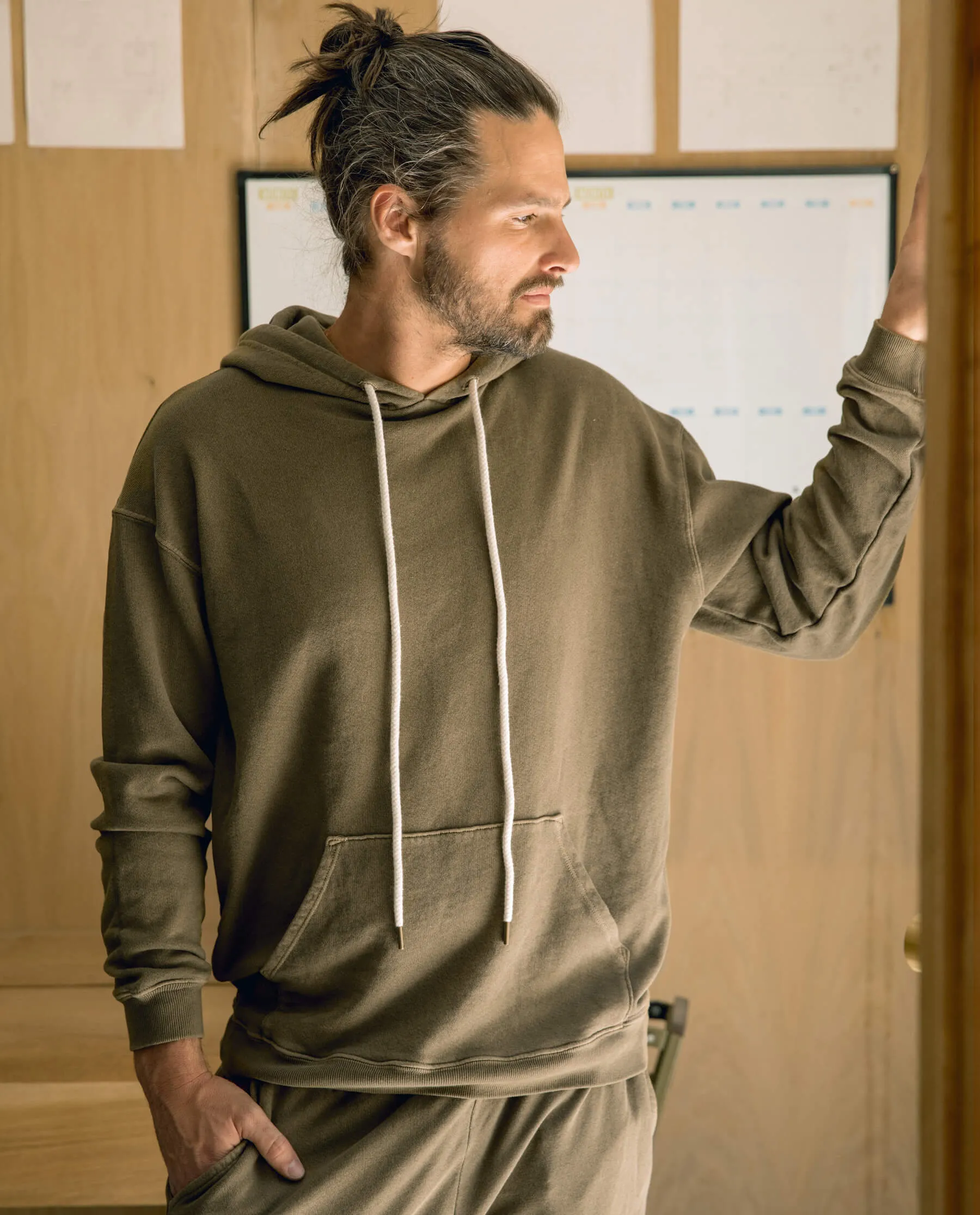 The Men's Gym Drawstring Hoodie. -- Dark Army sold by THE GREAT. product image thumbnail 4