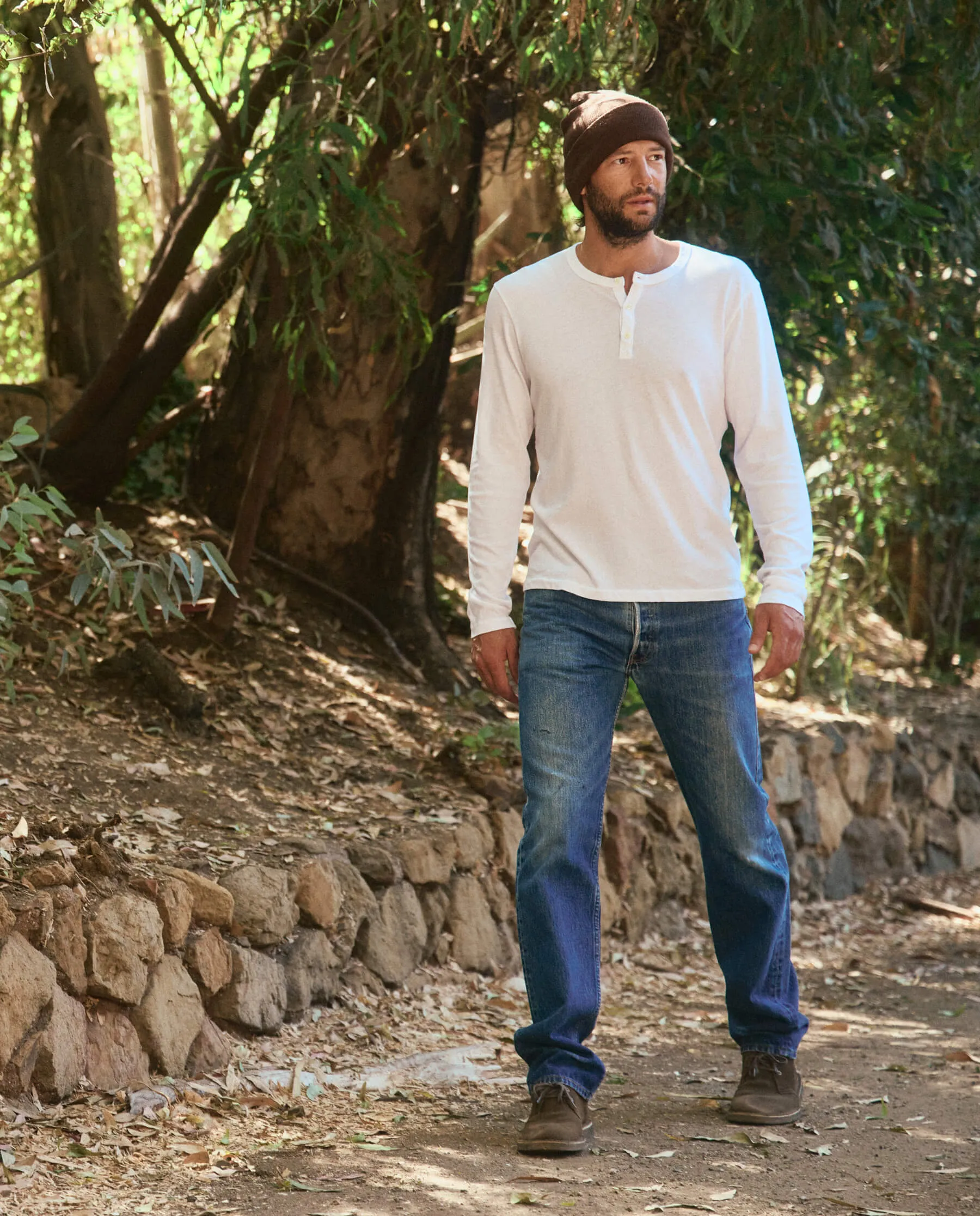 The Men's Slim Henley. -- True White sold by THE GREAT. product image thumbnail 2
