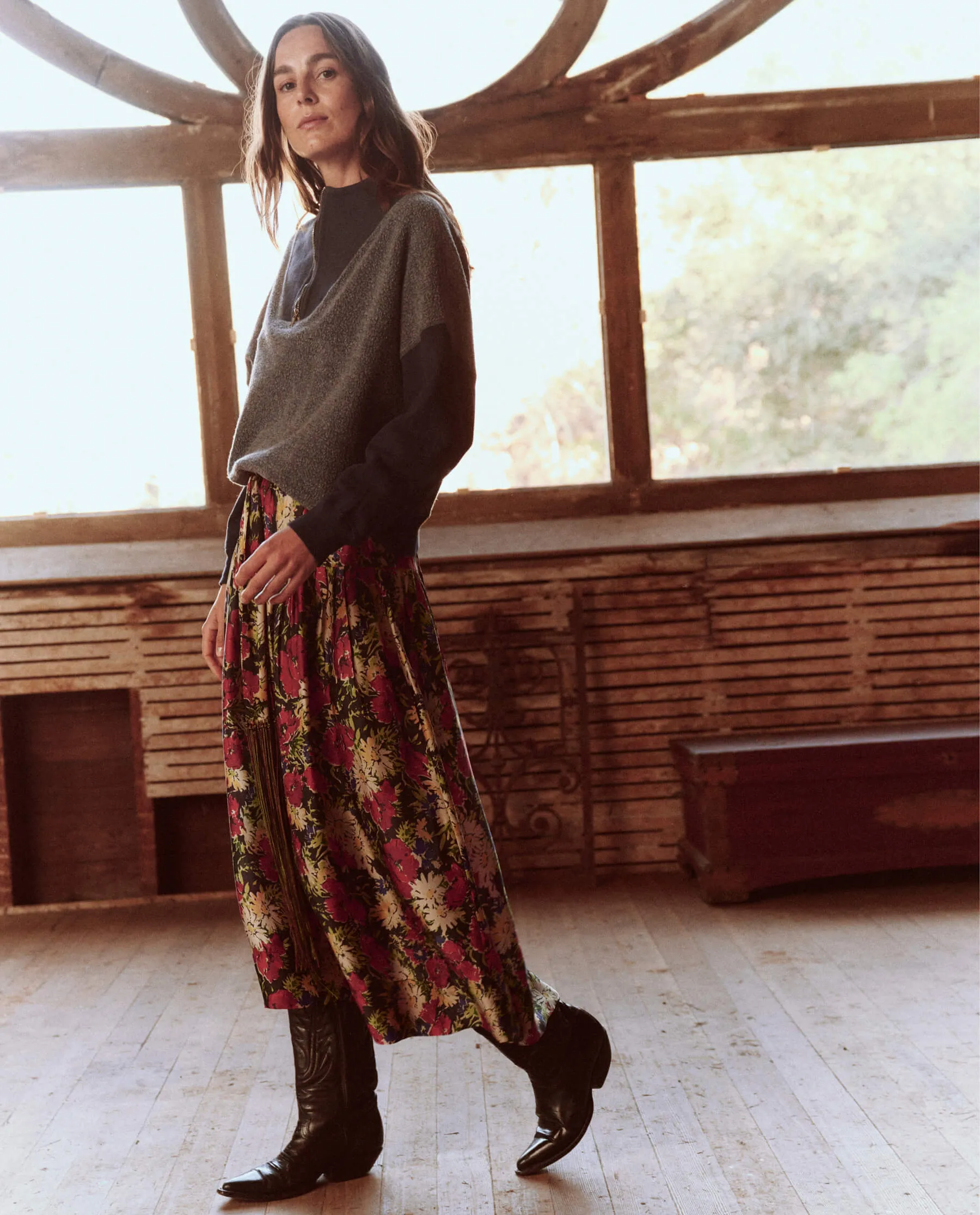 The Trail Sweatshirt. -- Navy sold by THE GREAT. product image thumbnail 2