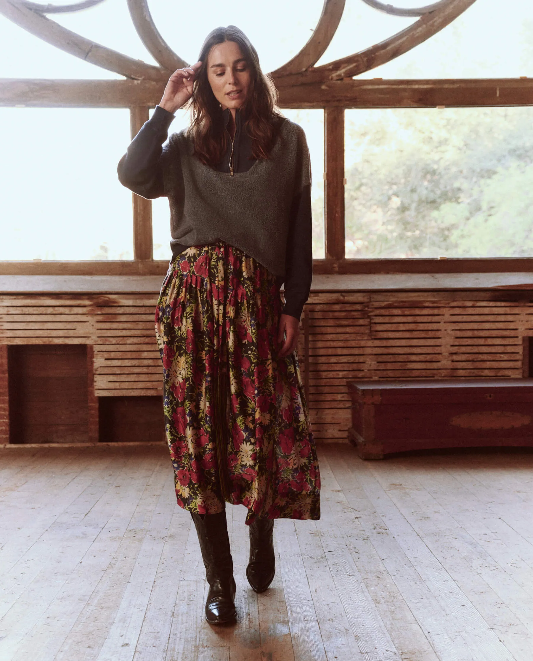 The Trail Sweatshirt. -- Navy sold by THE GREAT. product image thumbnail 5