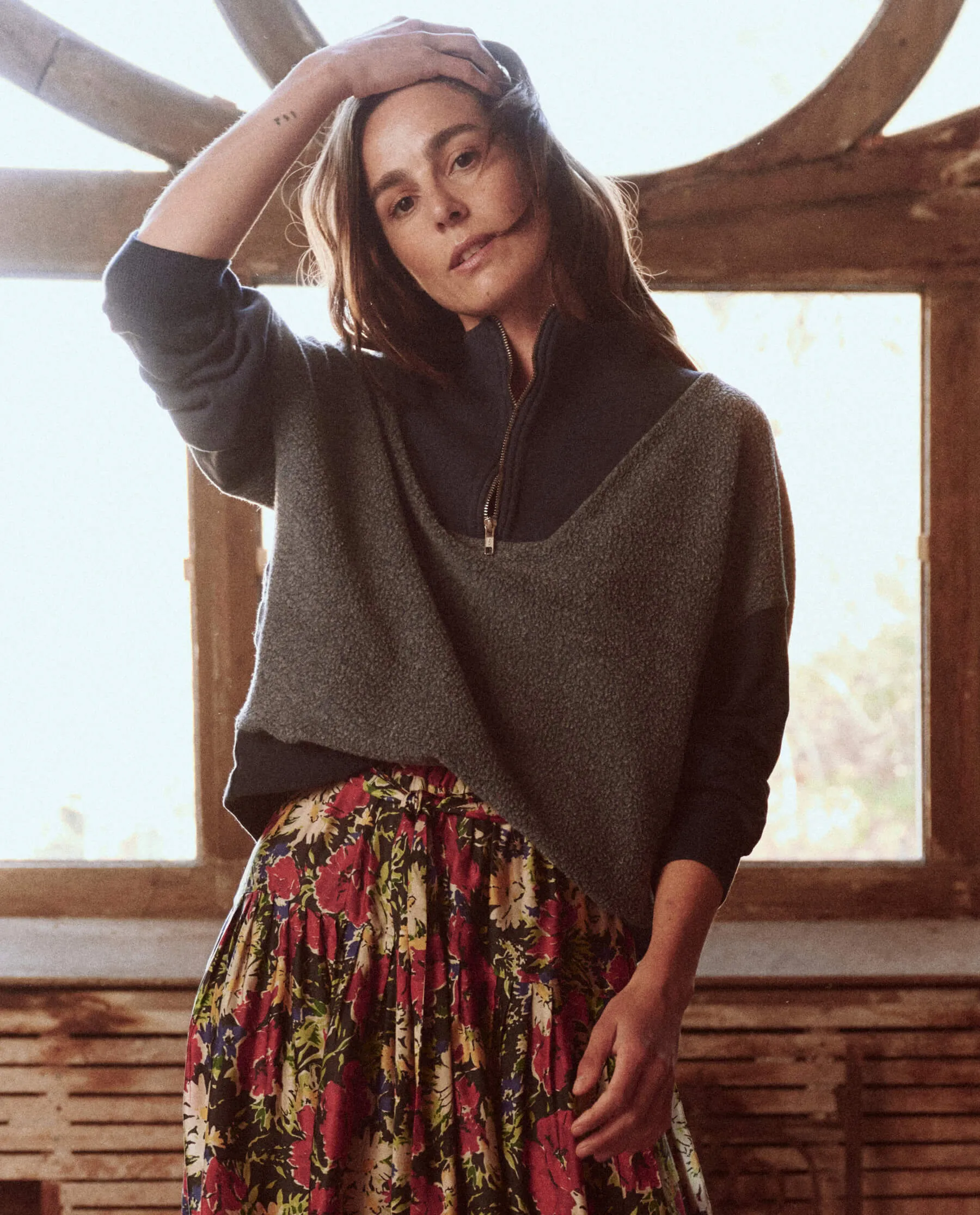 The Trail Sweatshirt. -- Navy sold by THE GREAT.