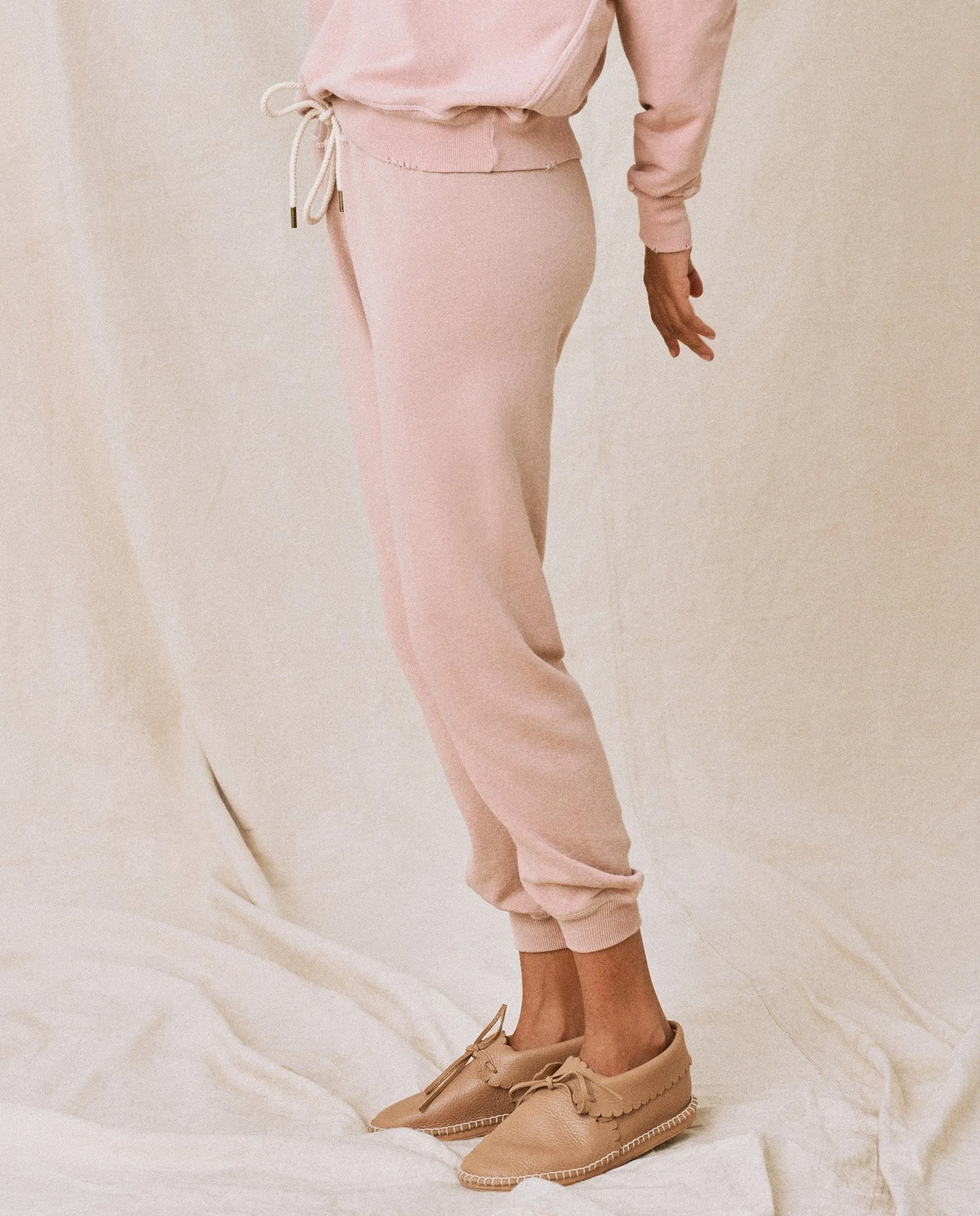 The Cropped Sweatpant. Solid -- Carnation sold by THE GREAT. product image thumbnail 3