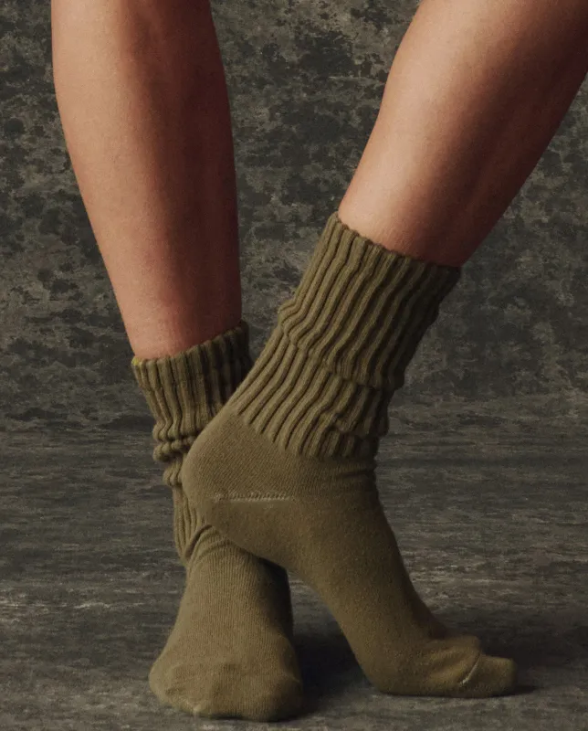 The Classic Crew Sock. -- Army made by THE GREAT.