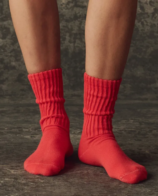 The Classic Crew Sock. -- Bright Red sold by THE GREAT.