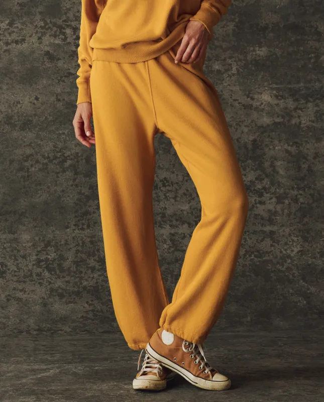 The Fleece Sport Sweatpant. Solid -- Bright Yellow sold by THE GREAT.