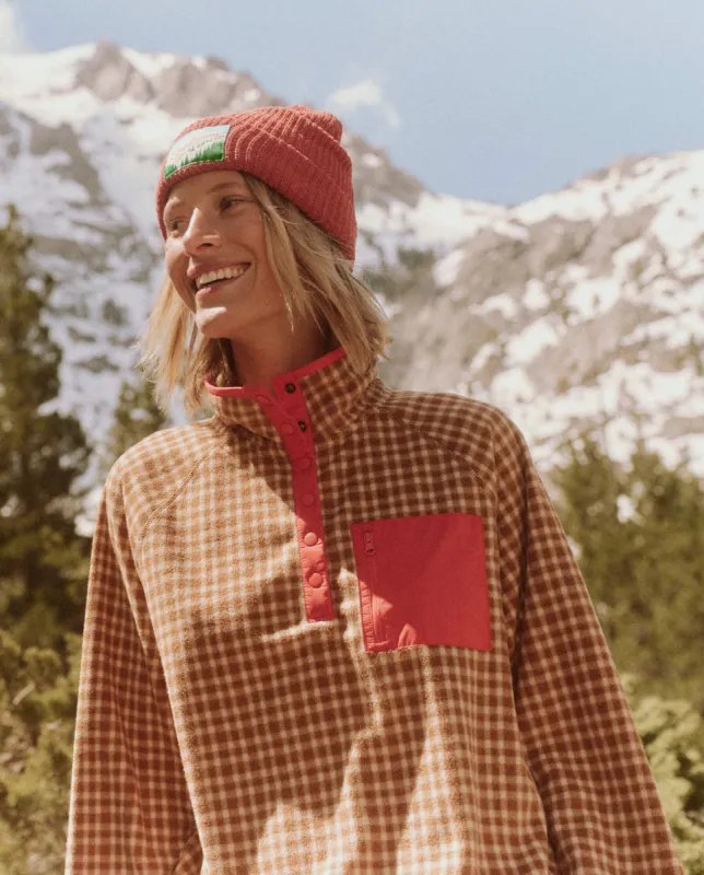 The Excursion Pullover. -- Acorn Switchback Plaid sold by THE GREAT.