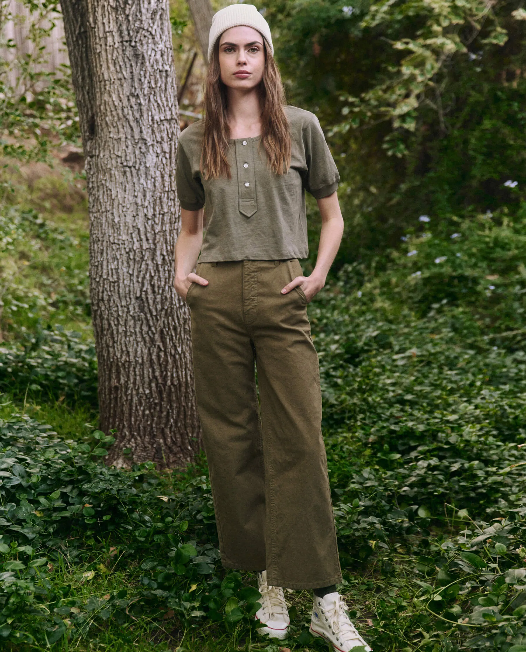 The Painter Pant. -- Army sold by THE GREAT. product image thumbnail 3