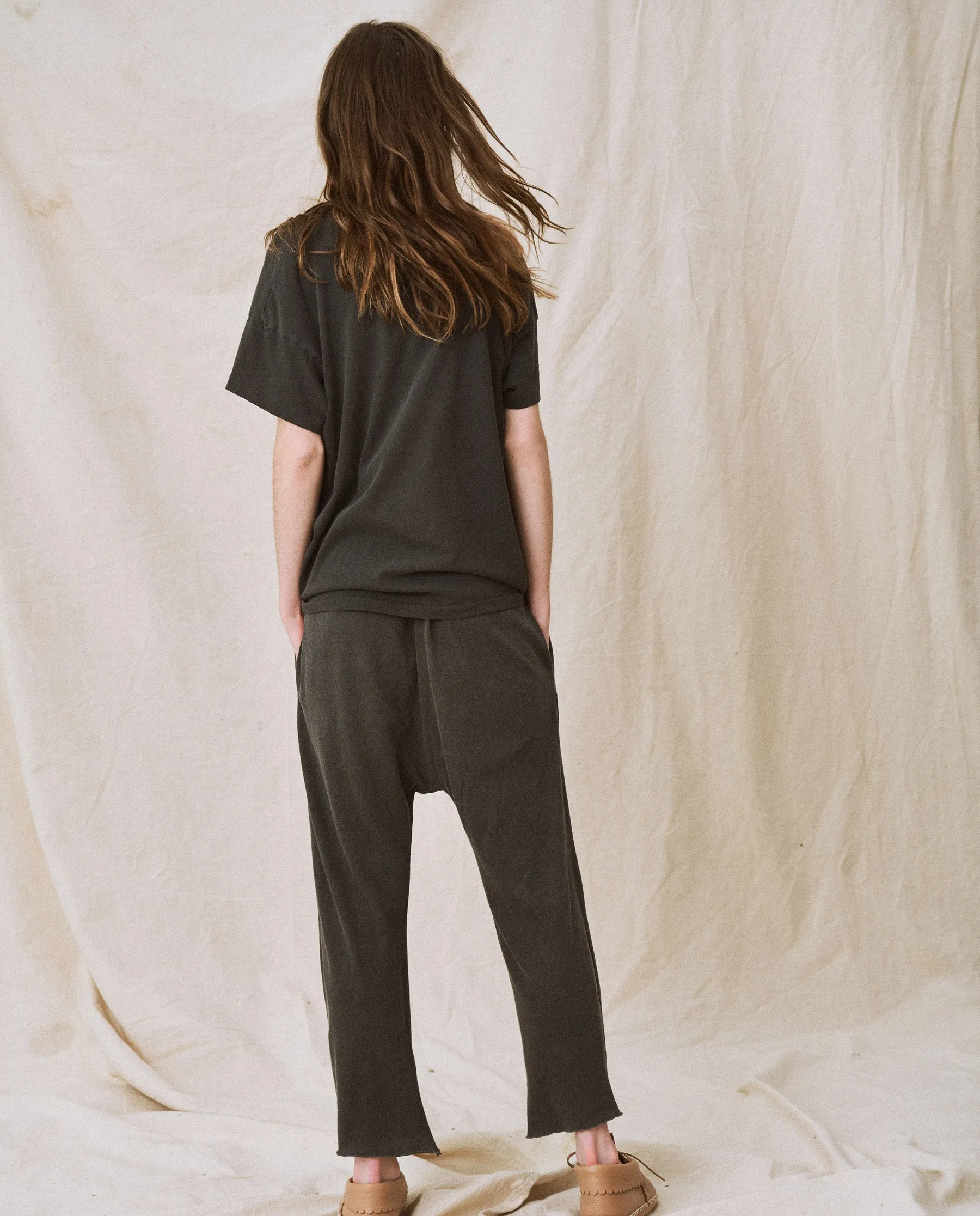 The U-Neck Tee. Solid -- Washed Black sold by THE GREAT. product image thumbnail 3