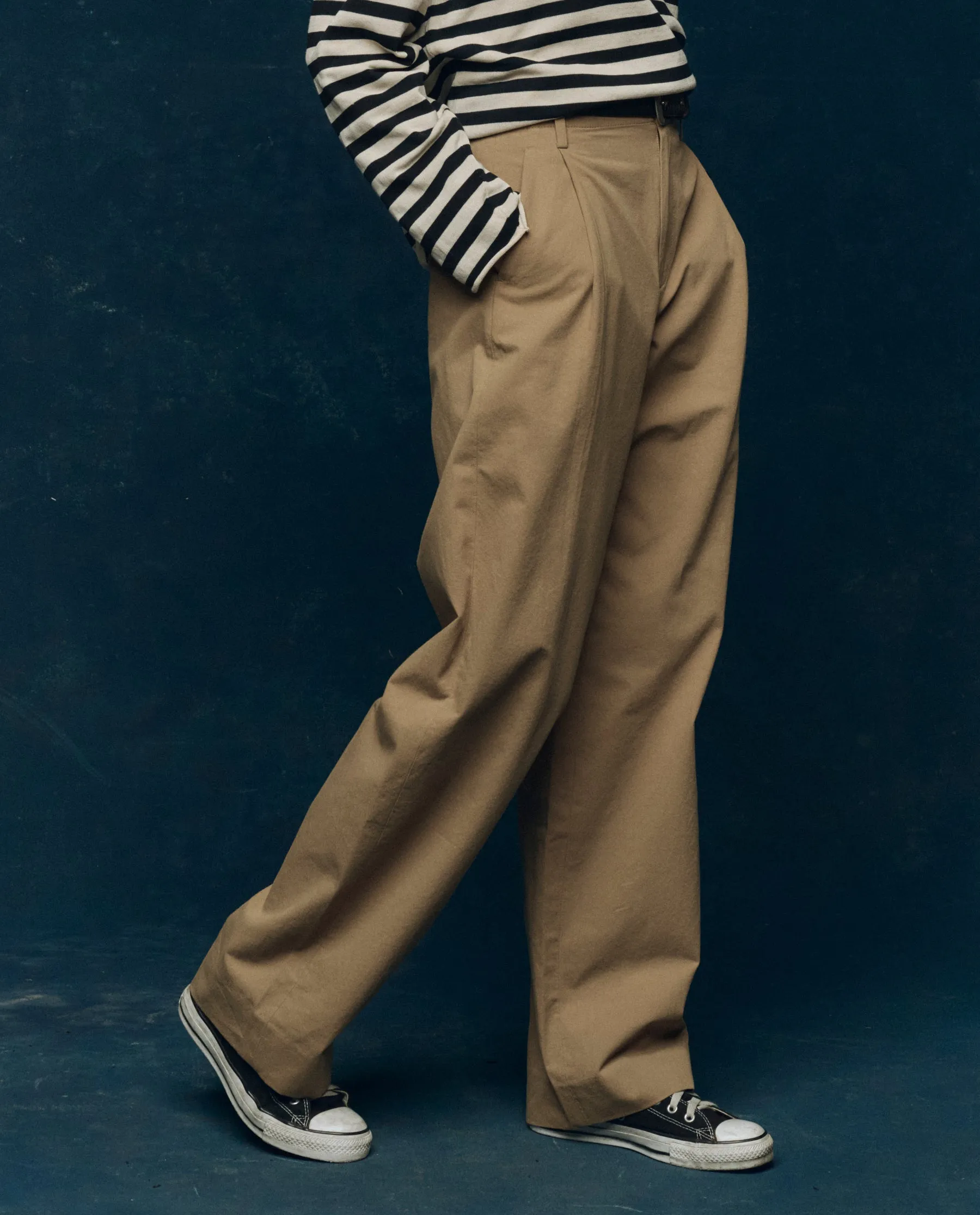 The Menswear Trouser. -- Khaki sold by THE GREAT. product image thumbnail 2