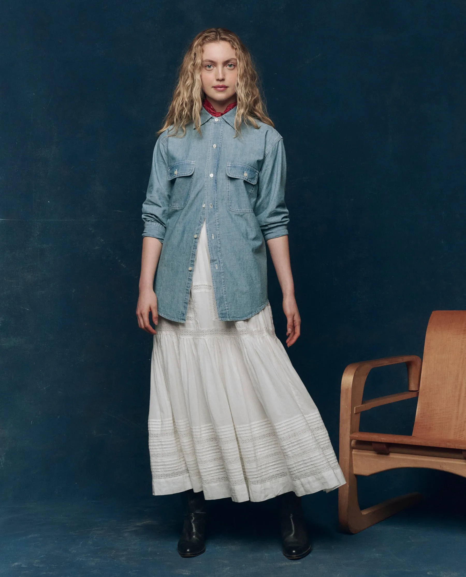 The Craftsman Shirt. -- Railway Wash sold by THE GREAT. product image thumbnail 4