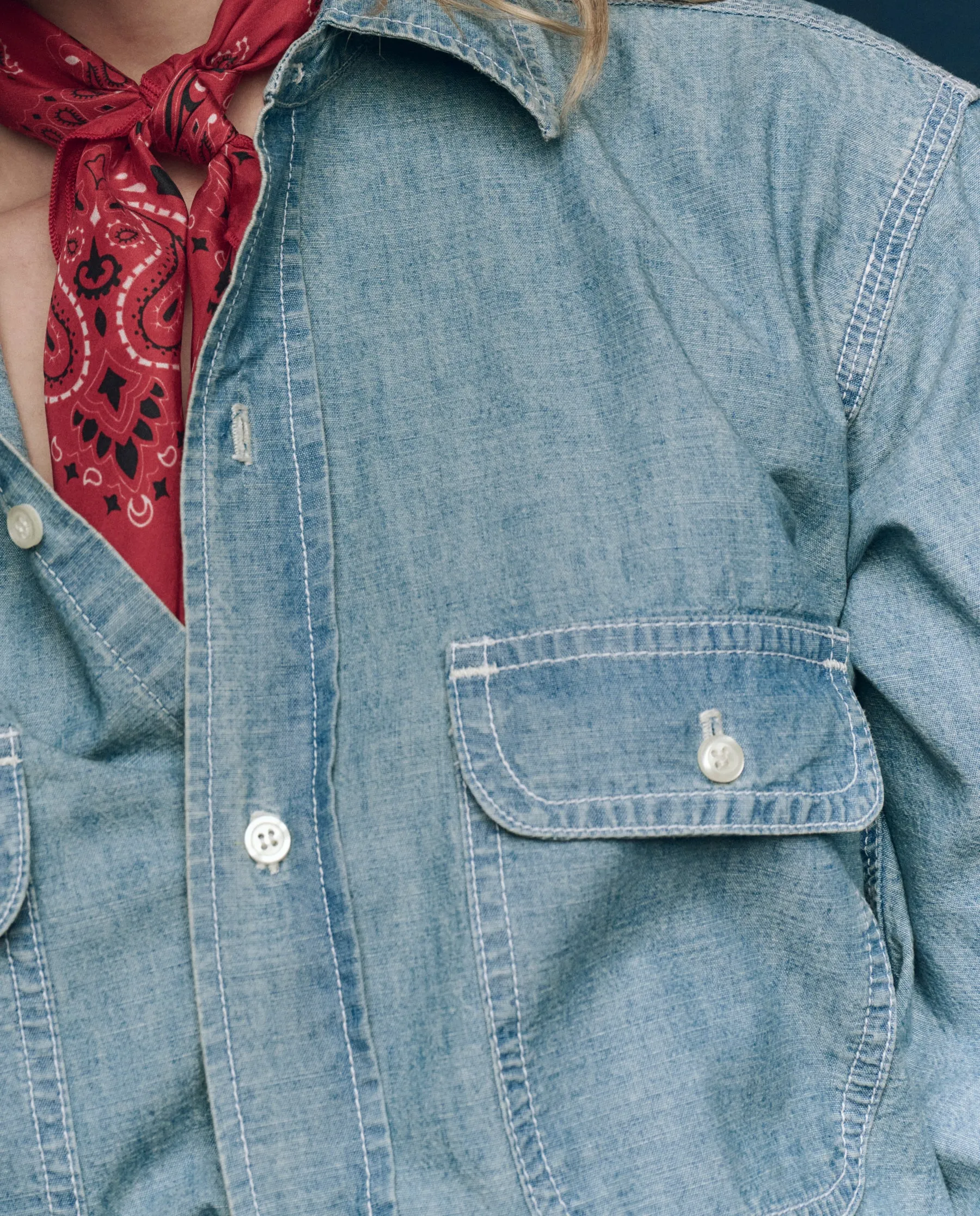 The Craftsman Shirt. -- Railway Wash sold by THE GREAT. product image thumbnail 5