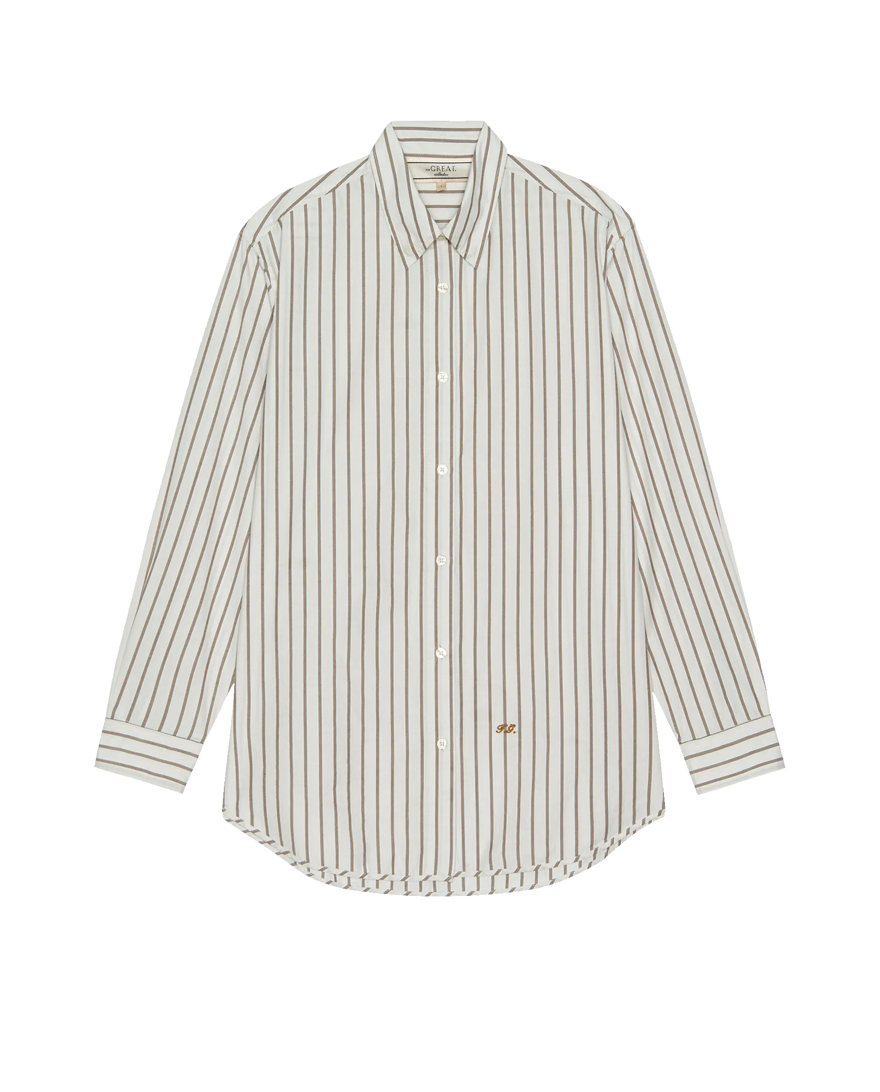 The Menswear Button Up. -- Ivy League Stripe sold by THE GREAT. product image thumbnail 5
