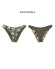 The Reversible Cheeky Brief. -- Black Oasis Floral and Bronze Check sold by THE GREAT.