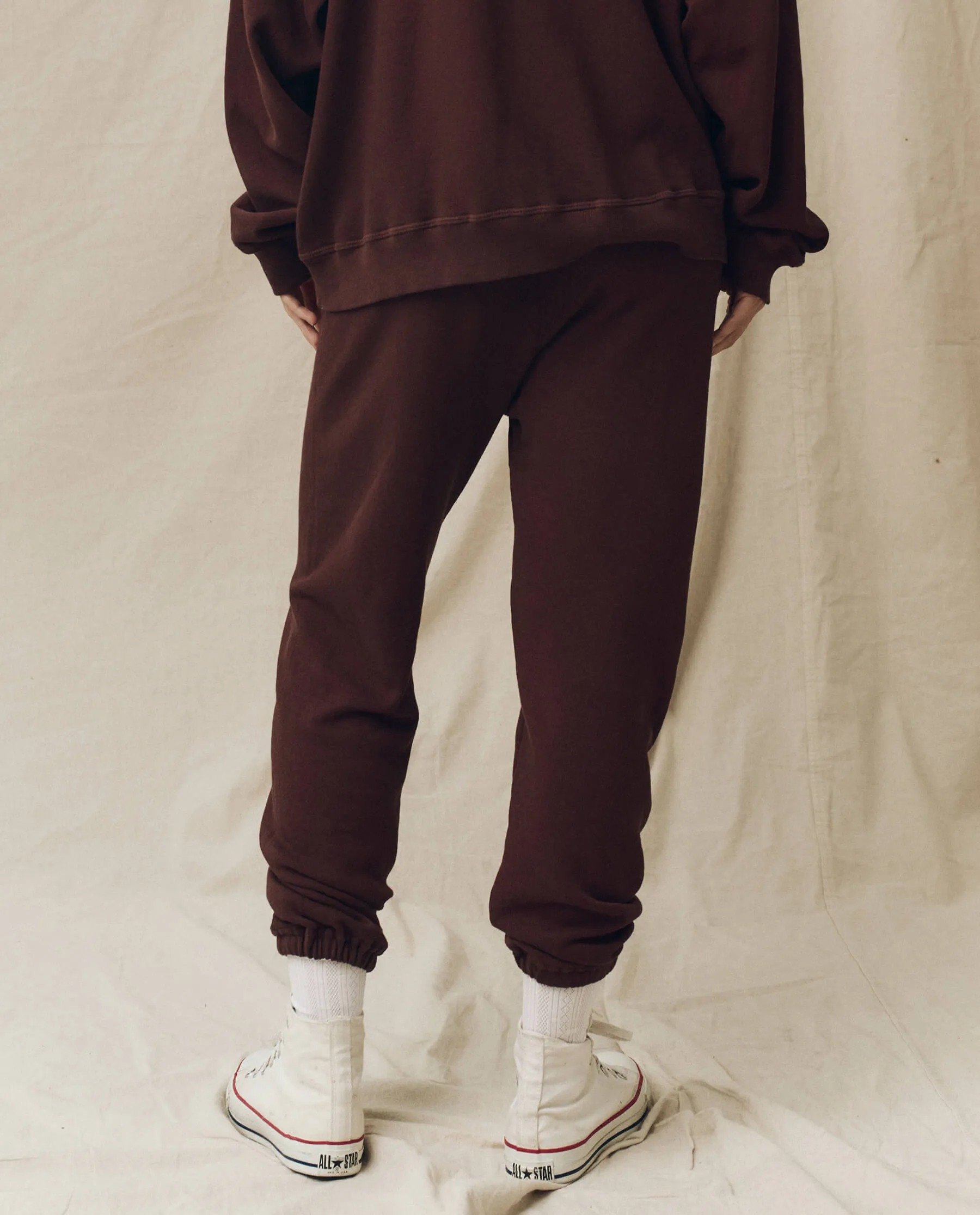 The Stadium Sweatpant. Solid -- Toasted Walnut sold by THE GREAT. product image thumbnail 2