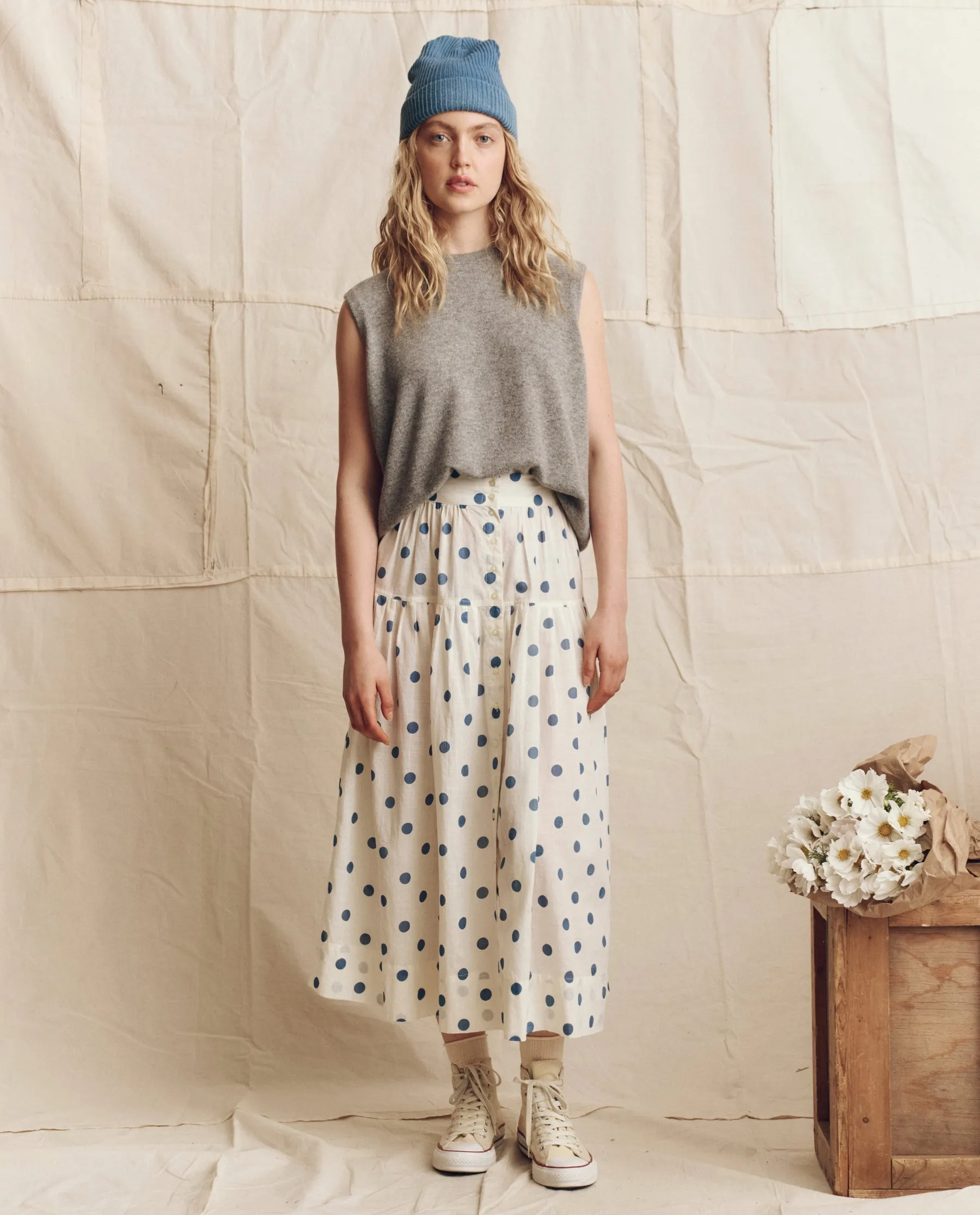 The Cashmere Pullover Vest. -- Heather Grey sold by THE GREAT. product image thumbnail 4