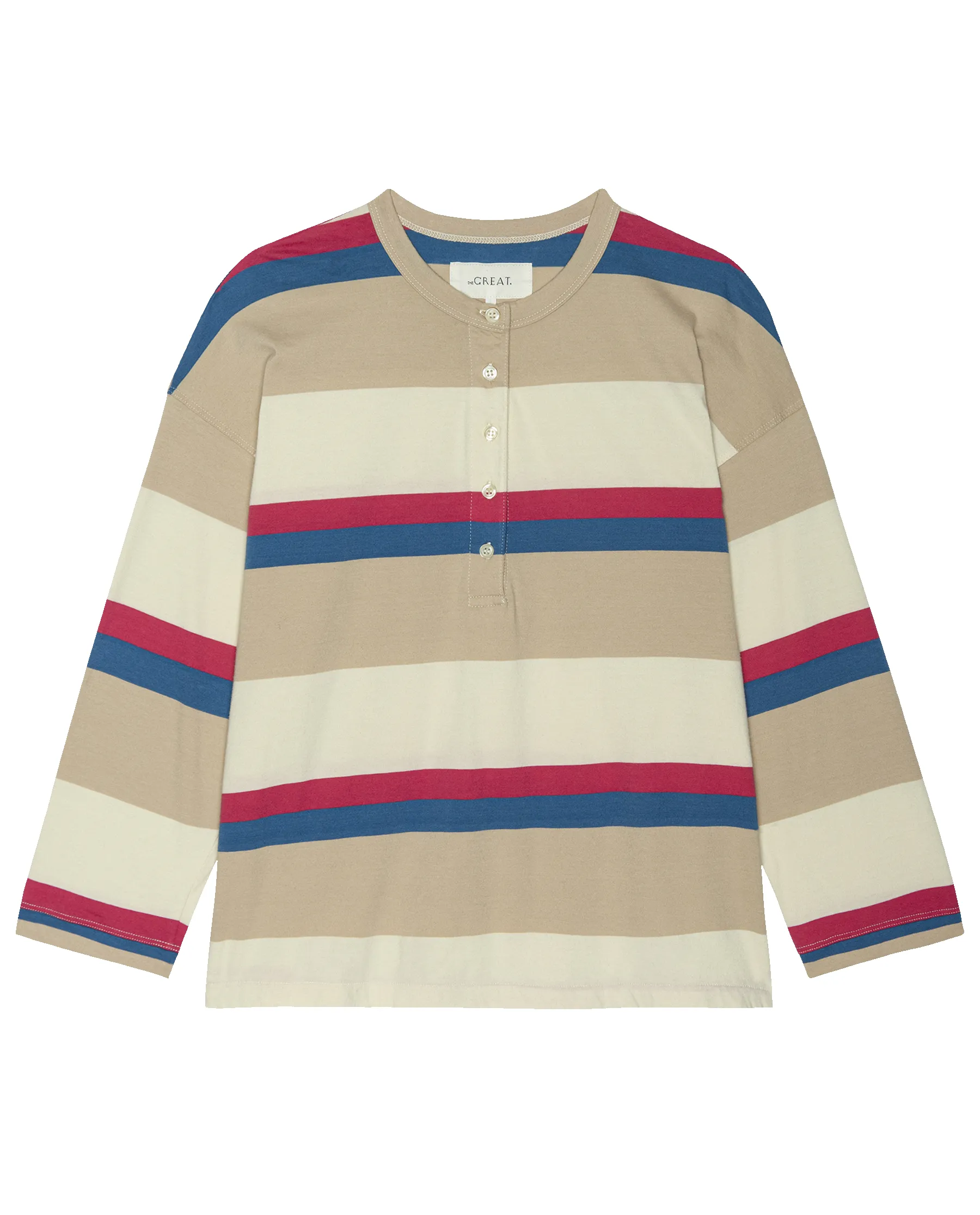 The Shrunken Henley. Novelty -- Study Hall Stripe sold by THE GREAT. product image thumbnail 5